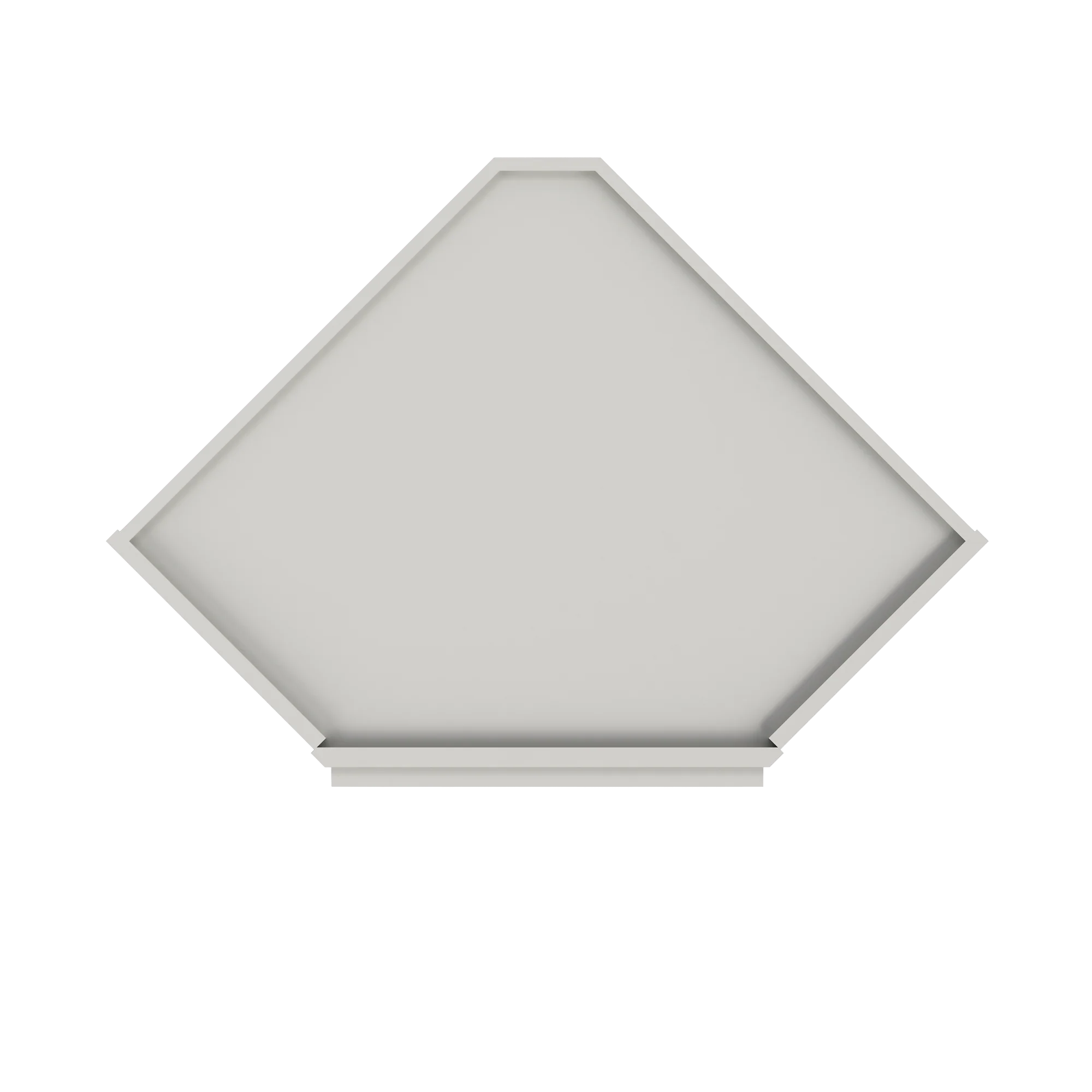 Frosted Glass Door Diagonal Corner Wall Kitchen Cabinet DCMD2436 Milan Pearl 24 in. width 36 in. height 12 in. depth - Image 6