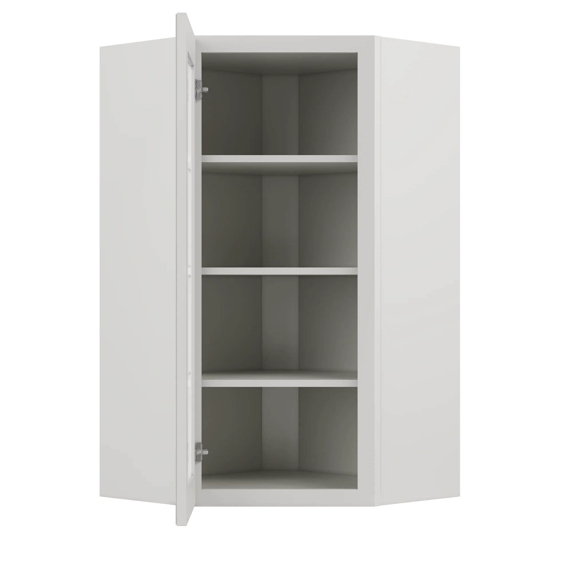 Frosted Glass Door Diagonal Corner Wall Kitchen Cabinet DCMD2442 Milan Pearl 24 in. width 42 in. height 12 in. depth - Image 5
