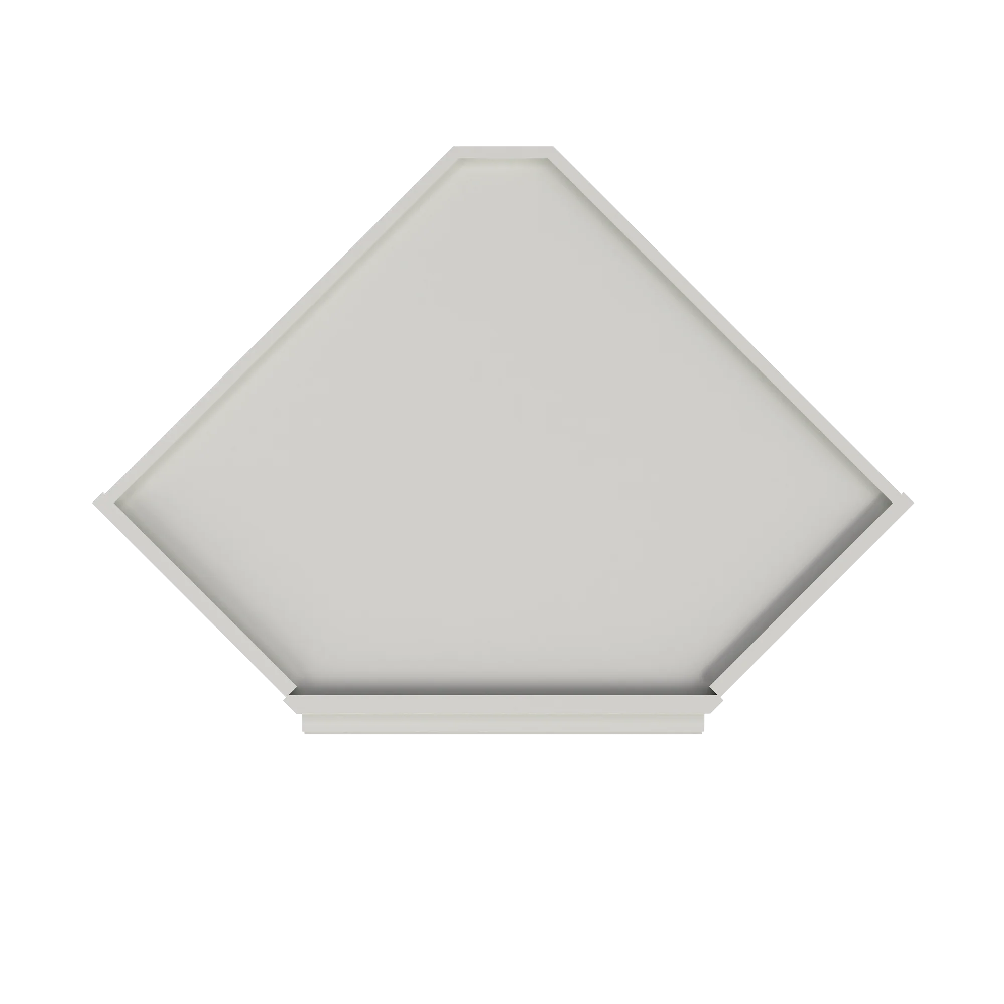 Frosted Glass Door Diagonal Corner Wall Kitchen Cabinet DCMD2442 Milan Pearl 24 in. width 42 in. height 12 in. depth - Image 6
