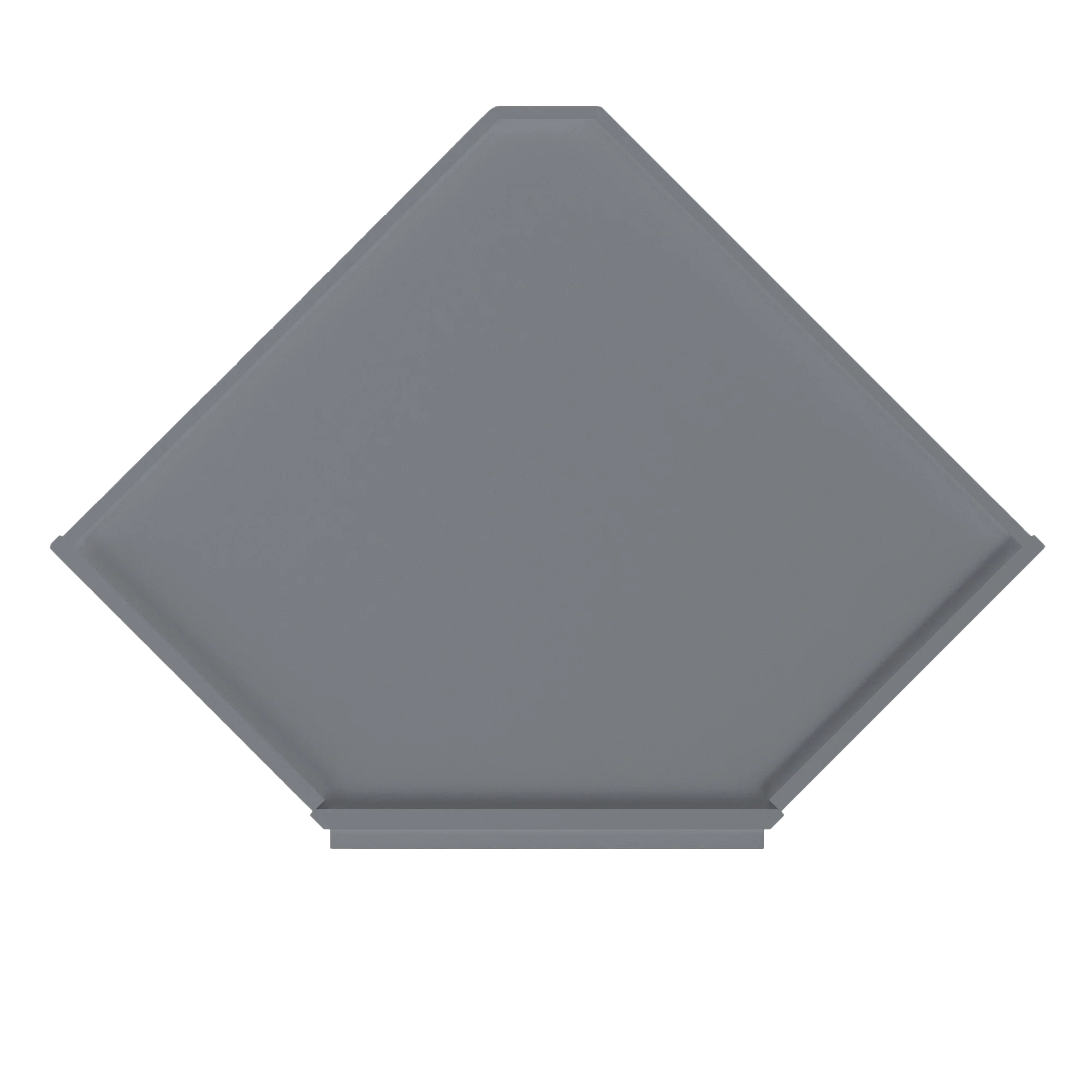 Frosted Glass Diagonal Corner Wall Kitchen Cabinet DCMD2736 Colonial Gray LessCare 27 in. width 36 in. height 15 in. depth - Image 6