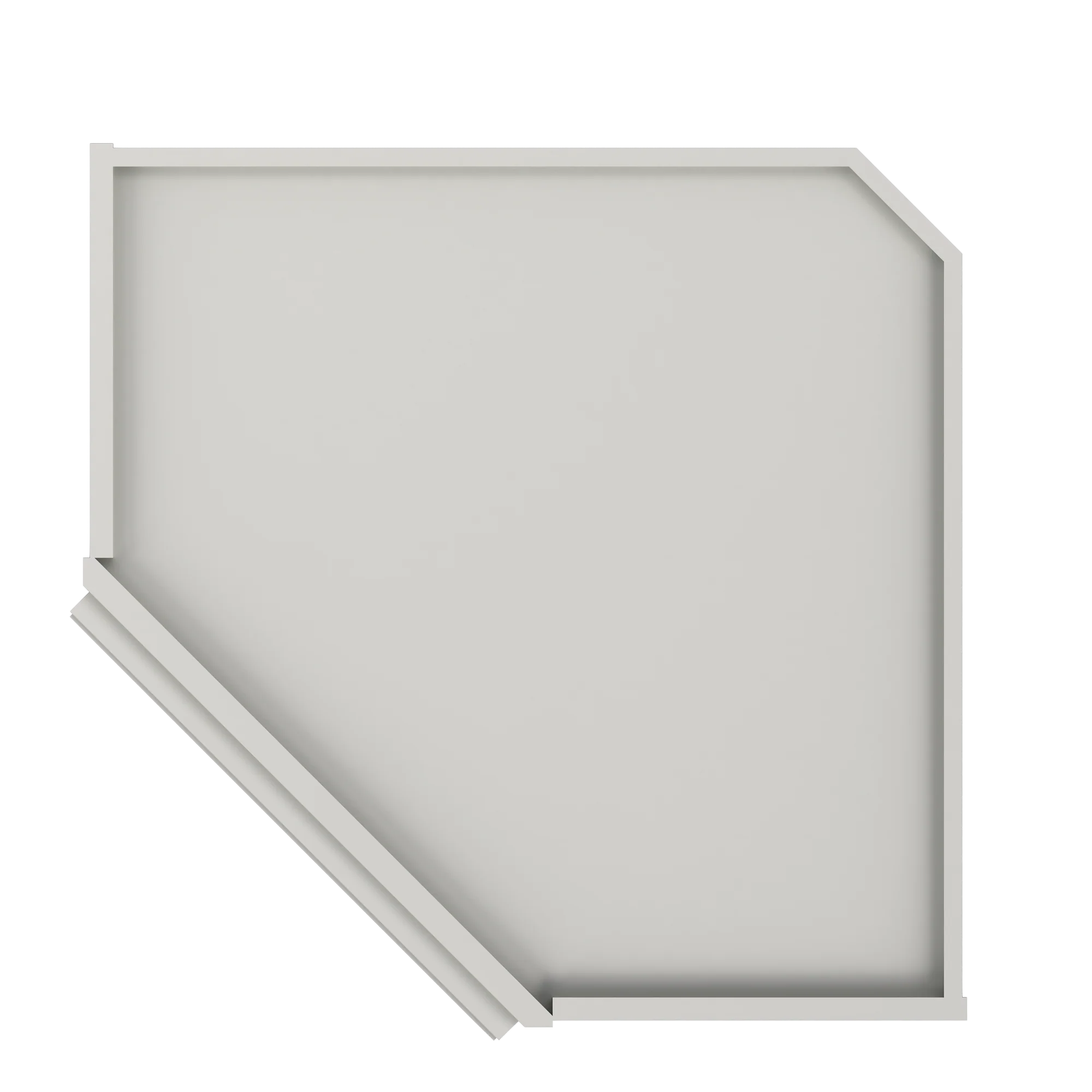Frosted Glass Door Diagonal Corner Wall Kitchen Cabinet DCMD2736 Milan Pearl 27 in. width 36 in. height 15 in. depth - Image 6