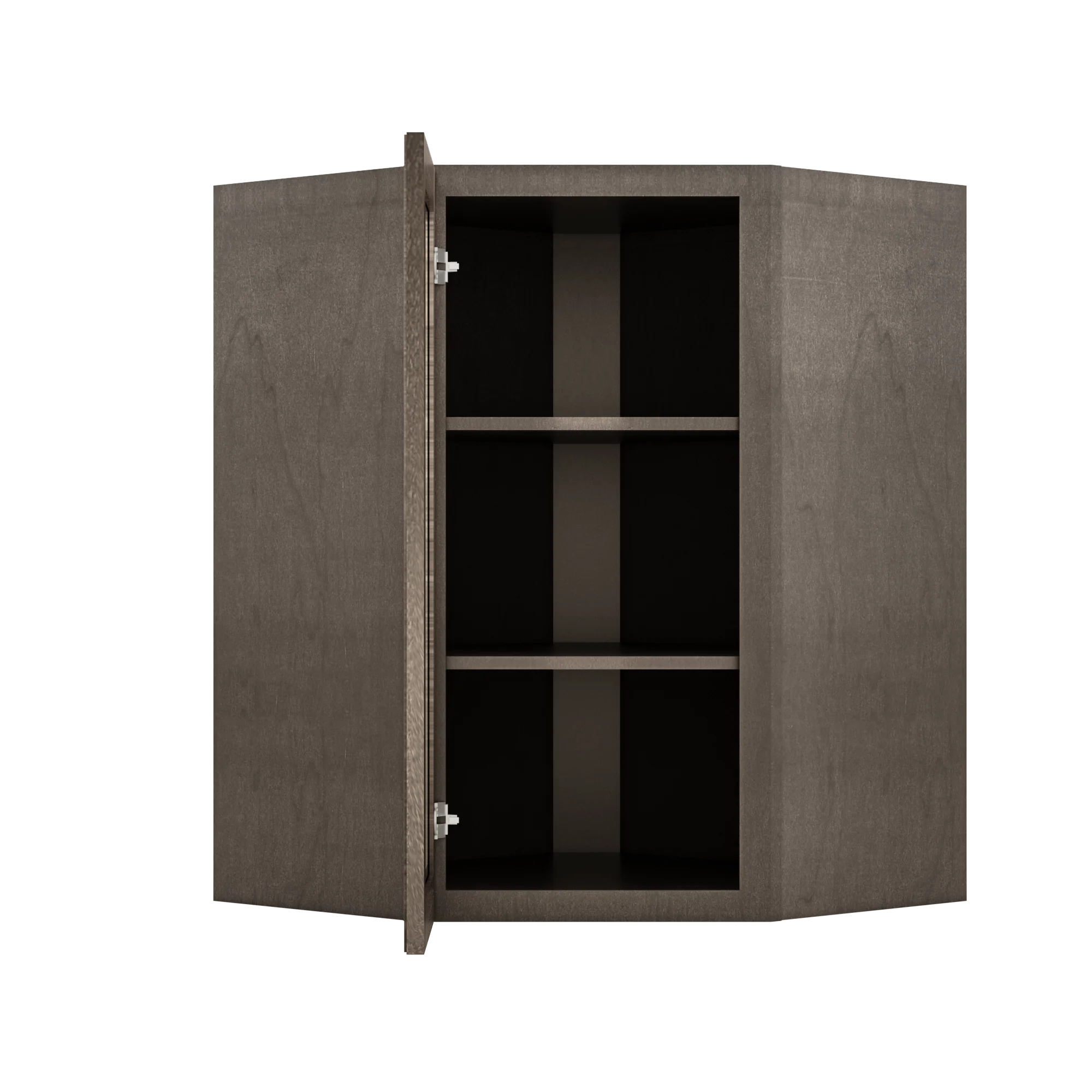 Frosted Glass Door Diagonal Corner Wall Kitchen Cabinet DCMD2736 Milan Slate 27 in. width 36 in. height 15 in. depth - Image 5
