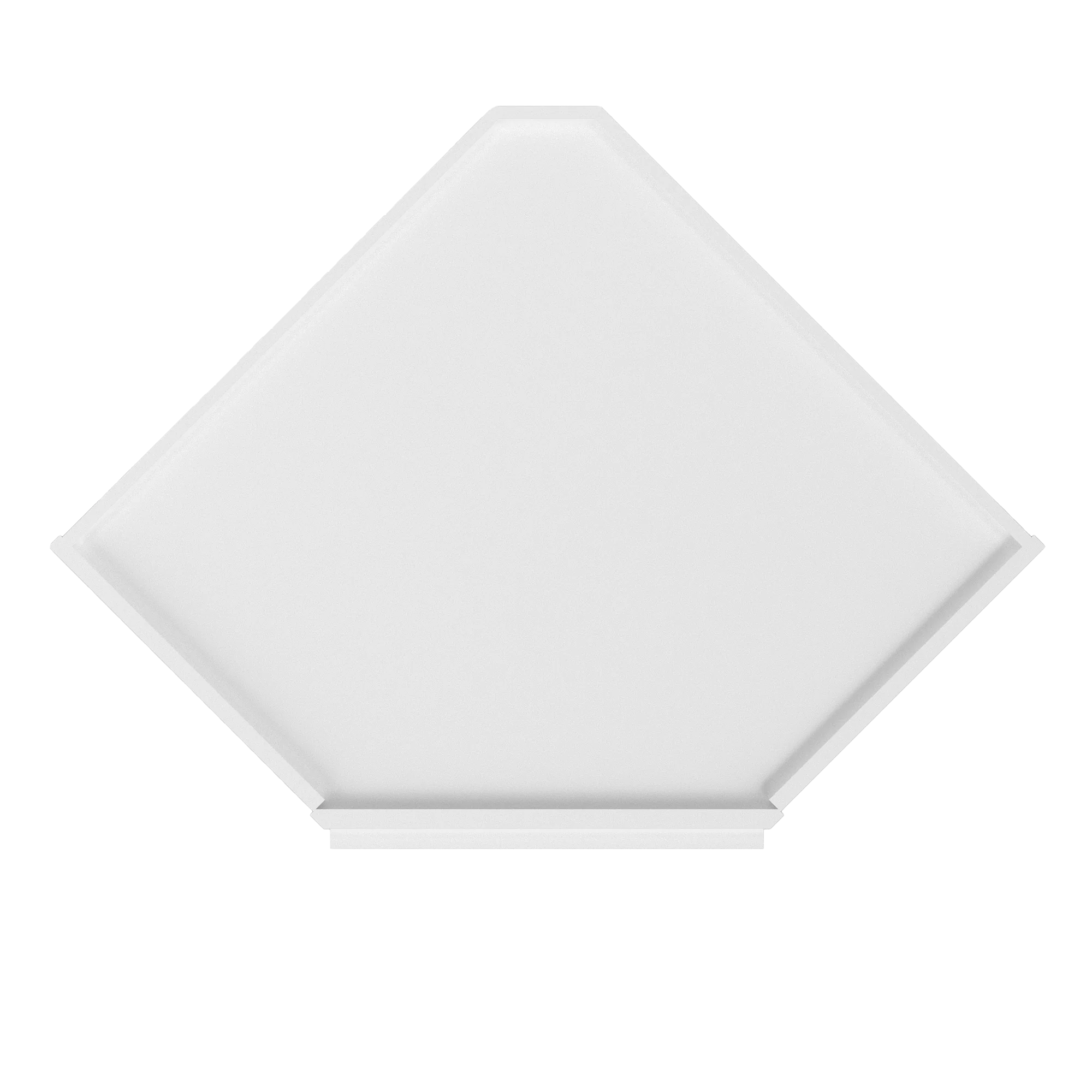 Frosted Glass Diagonal Corner Wall Kitchen Cabinet DCMD2742 Alpina White LessCare 27 in. width 42 in. height 15 in. depth - Image 6