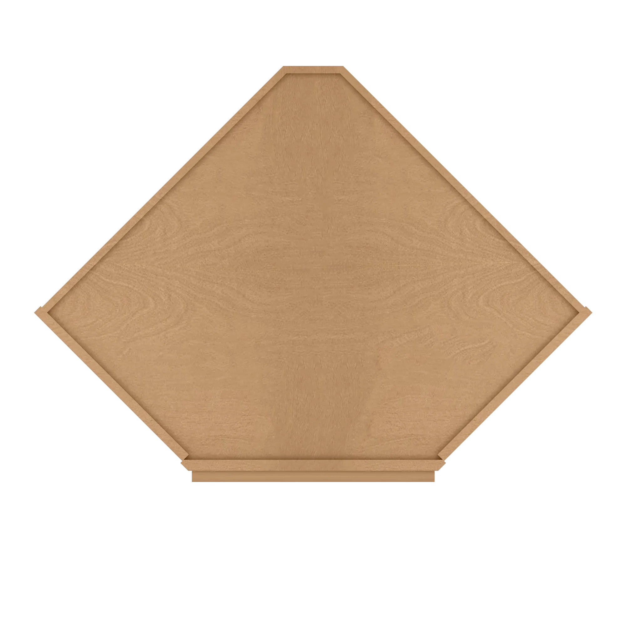 Frosted Glass Door Diagonal Corner Wall Kitchen Cabinet DCMD2742 Shaker Toffee 27 in. width 42 in. height 15 in. depth - Image 6