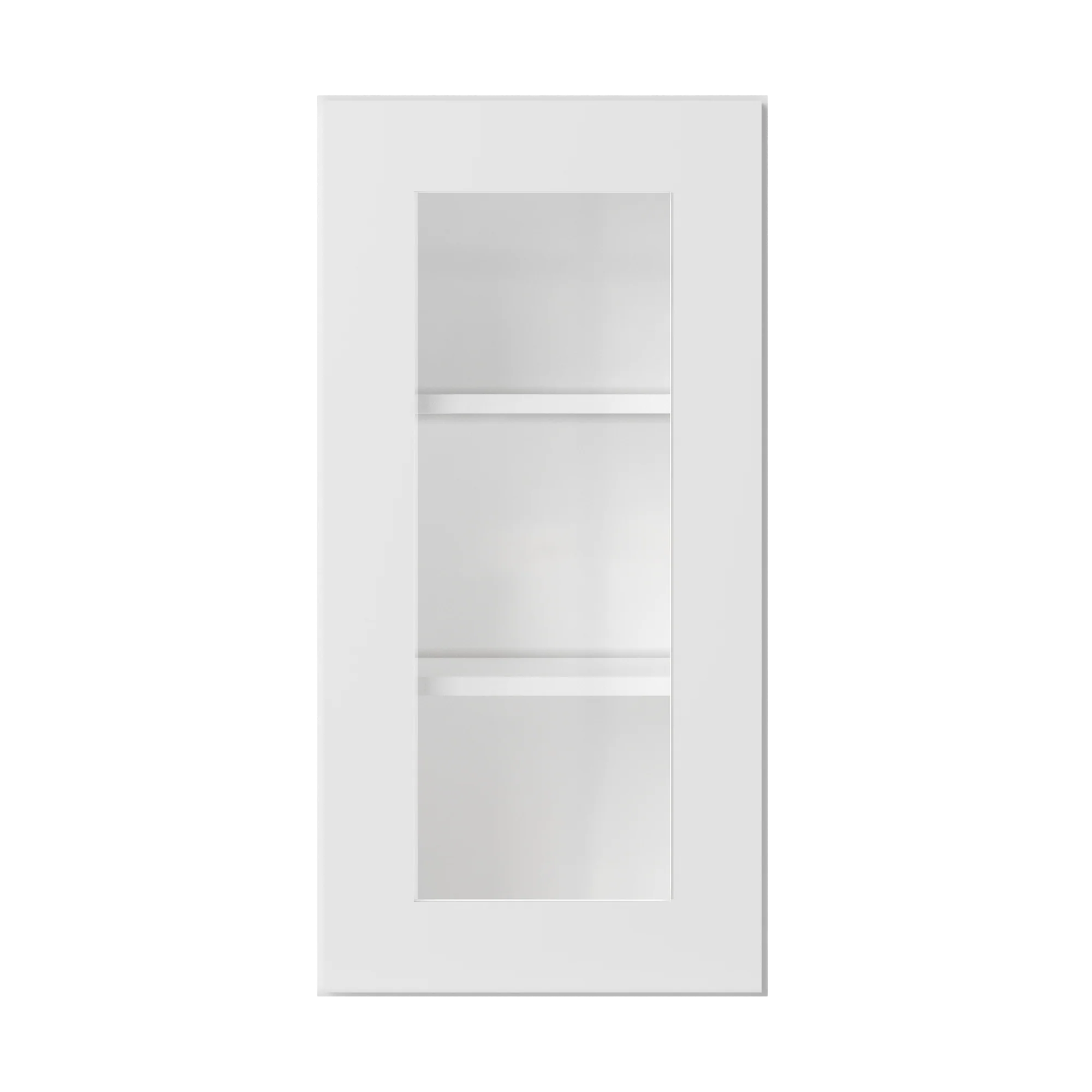 Frosted Glass Door Wall Kitchen Cabinet WMD1530 Alpina White LessCare 15 in. width 30 in. height 12 in. depth - Image 3