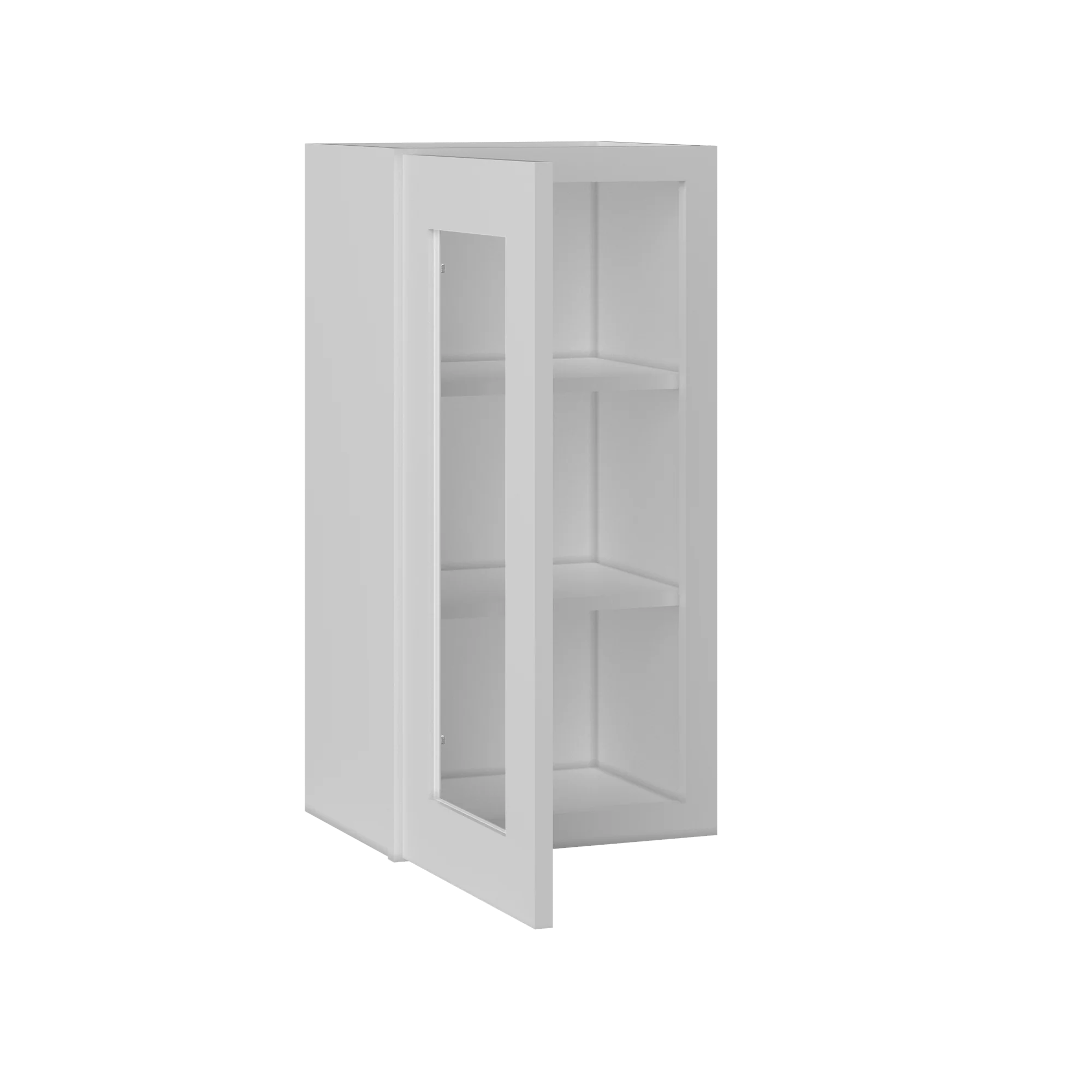 Frosted Glass Door Wall Kitchen Cabinet WMD1530 Alpina White LessCare 15 in. width 30 in. height 12 in. depth - Image 4
