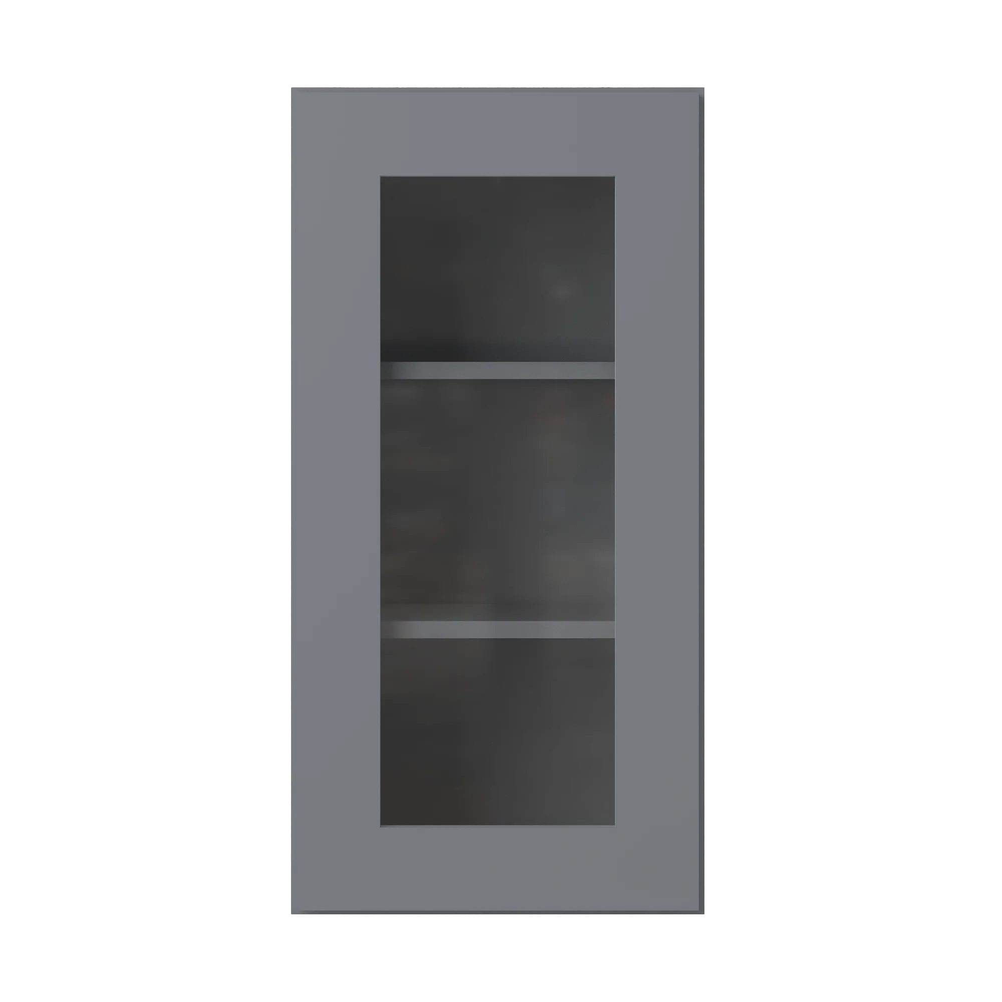 Frosted Glass Door Wall Kitchen Cabinet WMD1530 Colonial Gray LessCare 15 in. width 30 in. height 12 in. depth - Image 3
