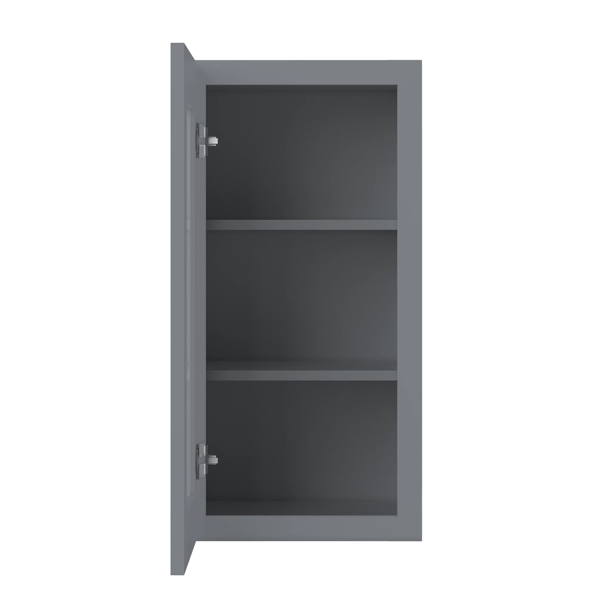 Frosted Glass Door Wall Kitchen Cabinet WMD1530 Colonial Gray LessCare 15 in. width 30 in. height 12 in. depth - Image 5