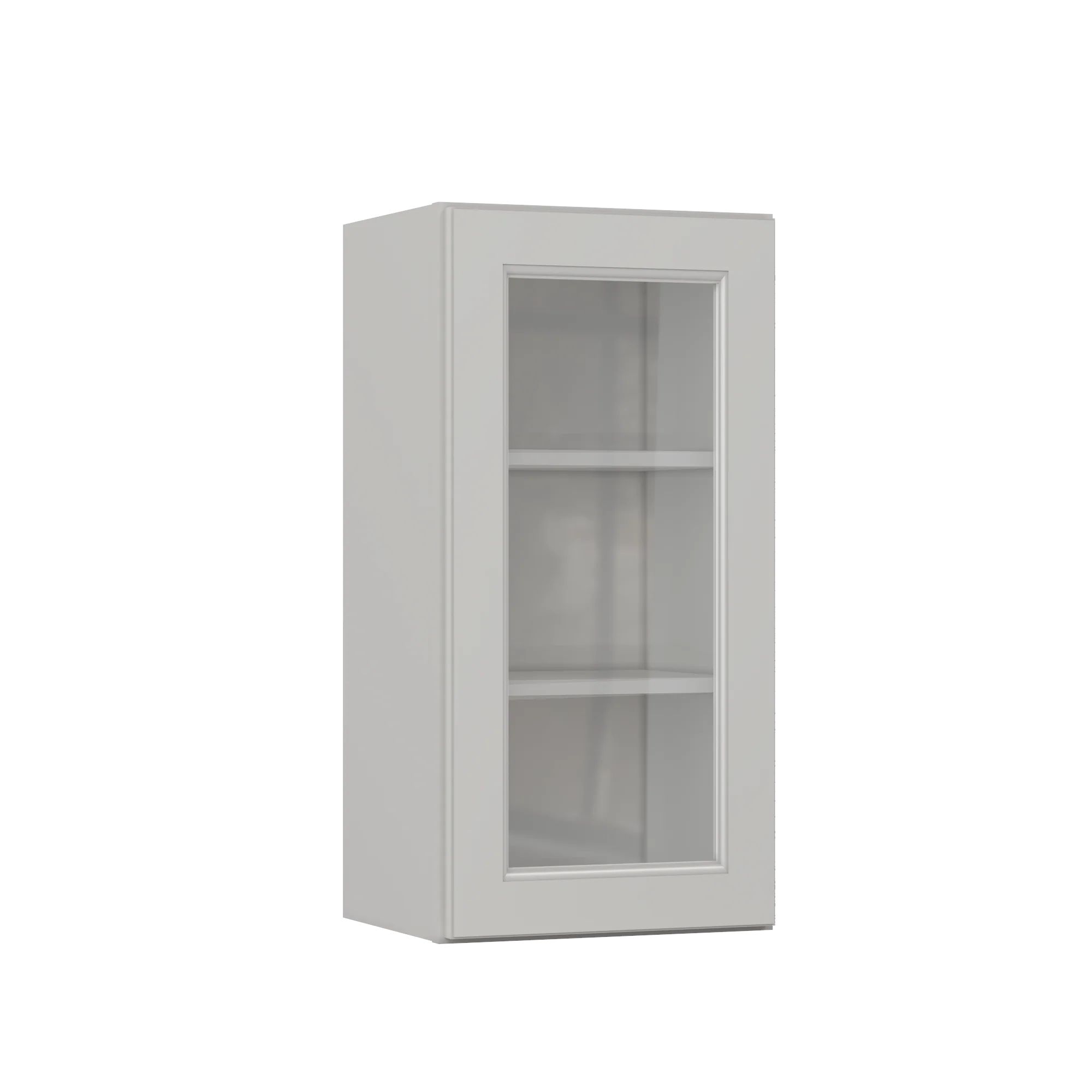 Frosted Glass Door Wall Kitchen Cabinet WMD1530 15 in. width 30 in. height 12 in. depth - Milan Pearl - Image 2