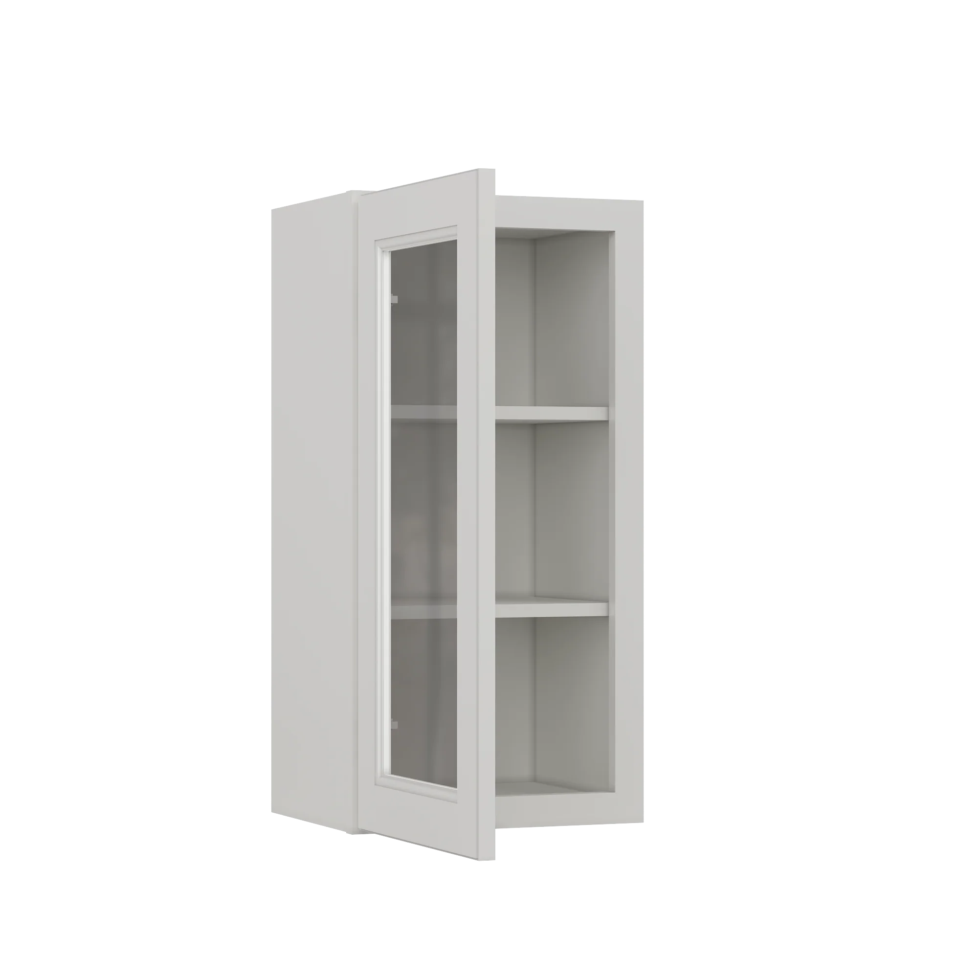 Frosted Glass Door Wall Kitchen Cabinet WMD1530 15 in. width 30 in. height 12 in. depth - Milan Pearl - Image 4