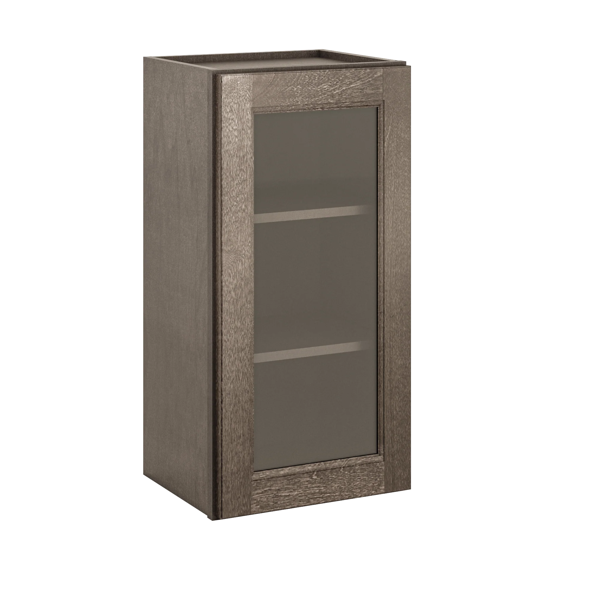 Frosted Glass Door Wall Kitchen Cabinet WMD1530 15 in. width 30 in. height 12 in. depth - Milan Slate - Image 2