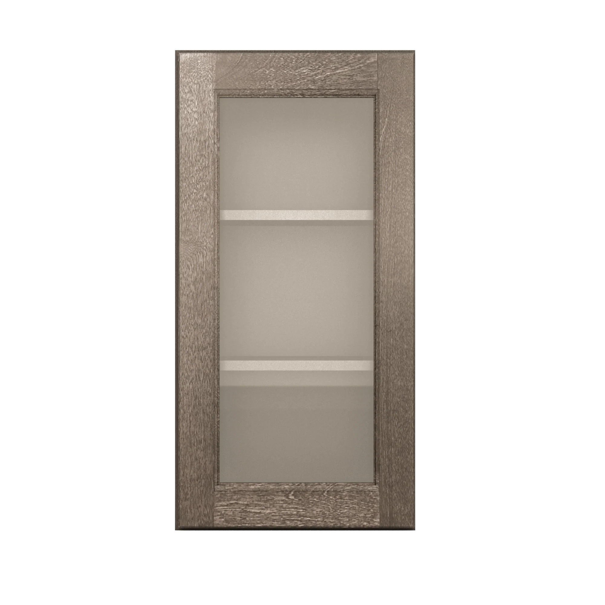 Frosted Glass Door Wall Kitchen Cabinet WMD1530 15 in. width 30 in. height 12 in. depth - Milan Slate - Image 3