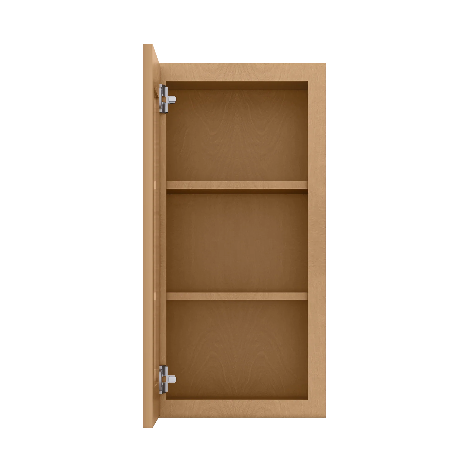 Frosted Glass Door Wall Kitchen Cabinet WMD1530 Shaker Toffee 15 in. width 30 in. height 12 in. depth - Image 5
