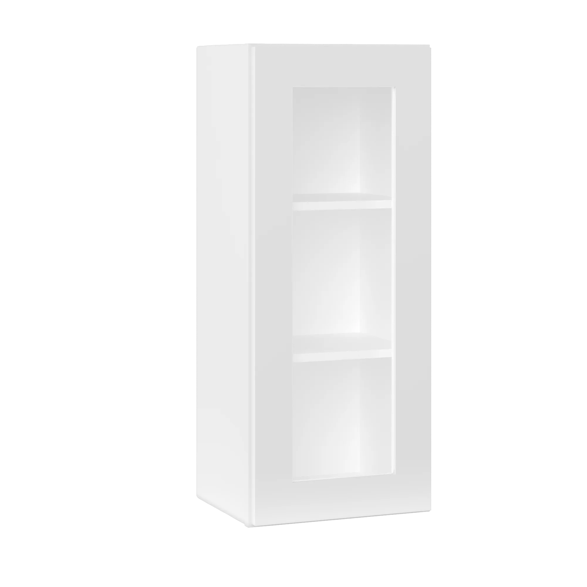 Frosted Glass Door Wall Kitchen Cabinet WMD1536 Alpina White LessCare 15 in. width 36 in. height 12 in. depth - Image 2