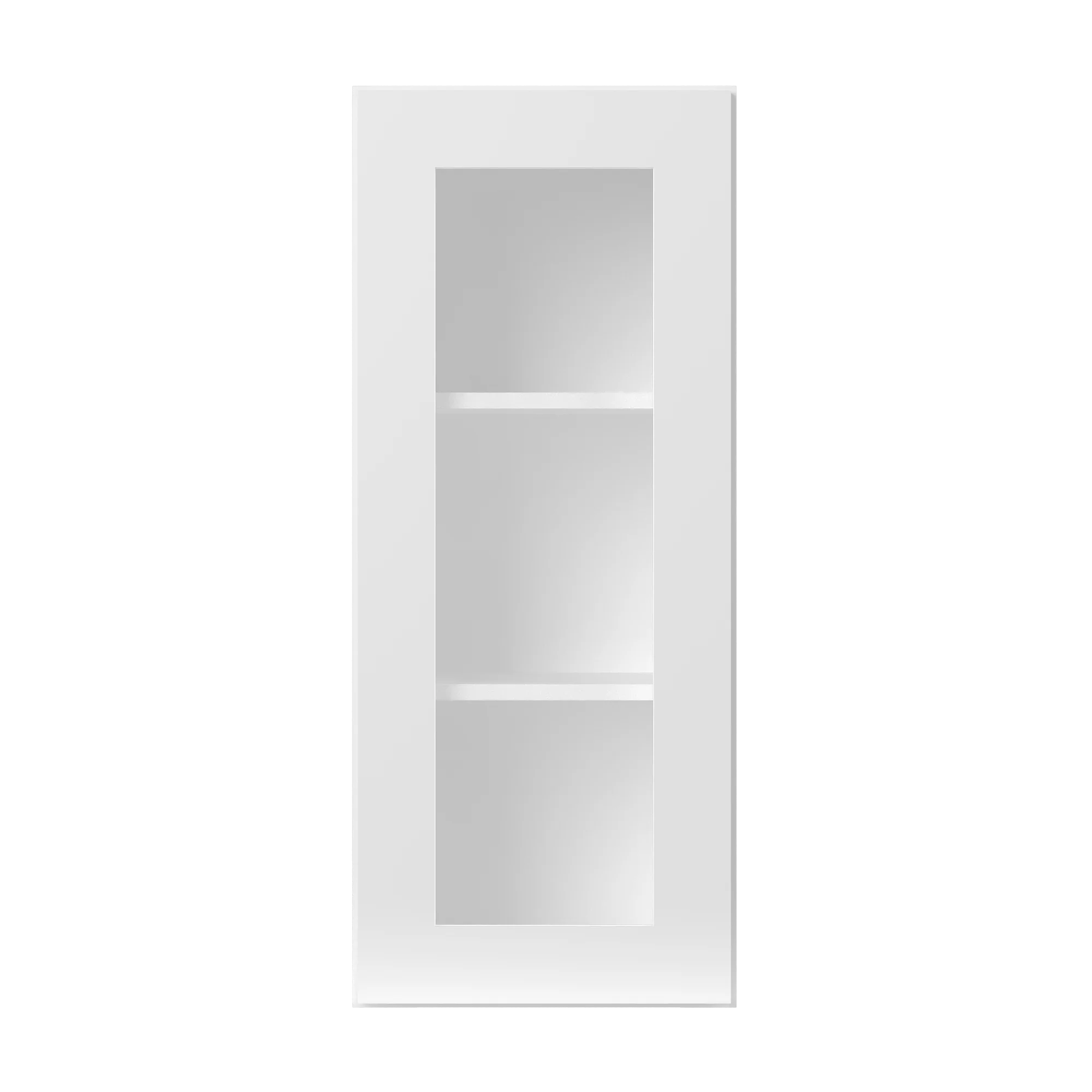 Frosted Glass Door Wall Kitchen Cabinet WMD1536 Alpina White LessCare 15 in. width 36 in. height 12 in. depth - Image 3