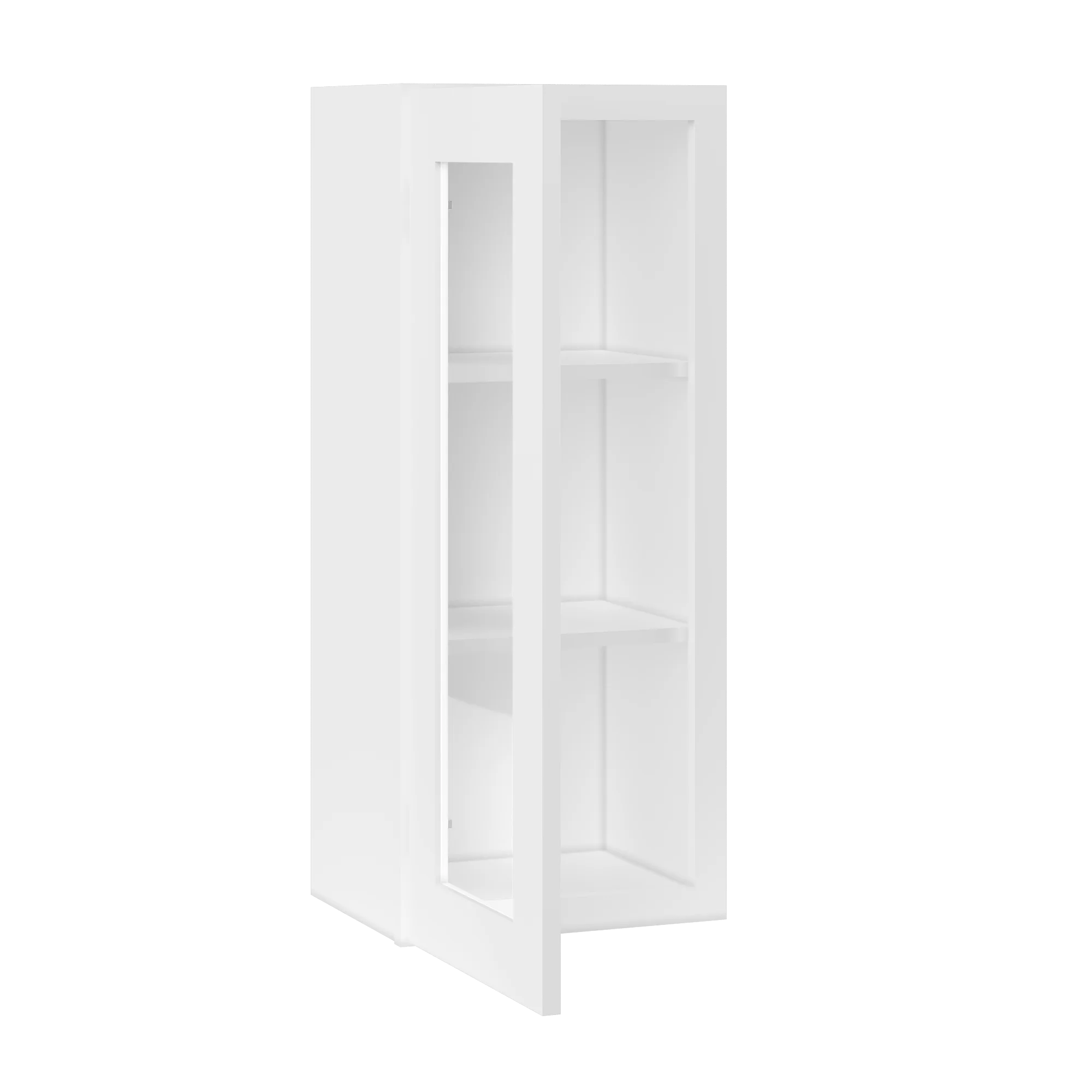 Frosted Glass Door Wall Kitchen Cabinet WMD1536 Alpina White LessCare 15 in. width 36 in. height 12 in. depth - Image 4