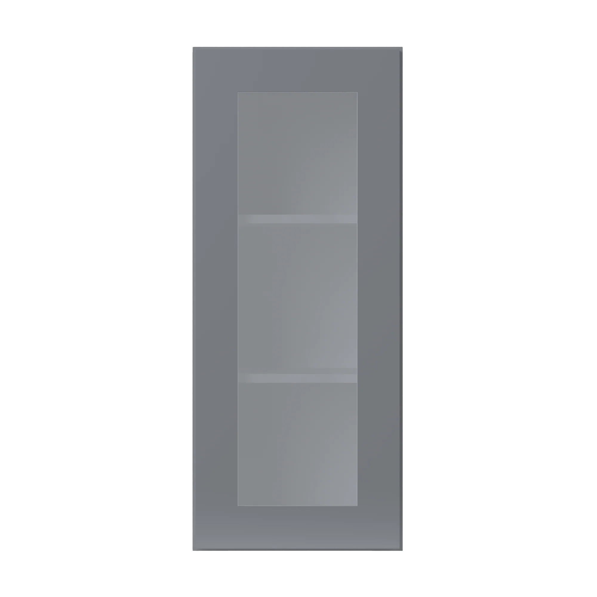 Frosted Glass Door Wall Kitchen Cabinet WMD1536 Colonial Gray LessCare 15 in. width 36 in. height 12 in. depth - Image 3
