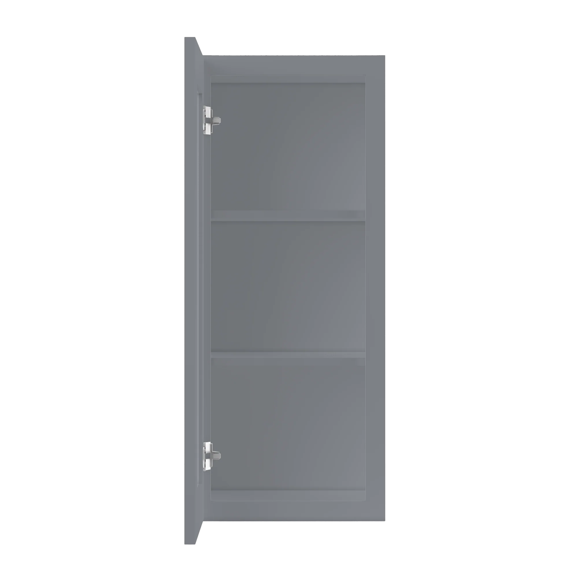 Frosted Glass Door Wall Kitchen Cabinet WMD1536 Colonial Gray LessCare 15 in. width 36 in. height 12 in. depth - Image 5
