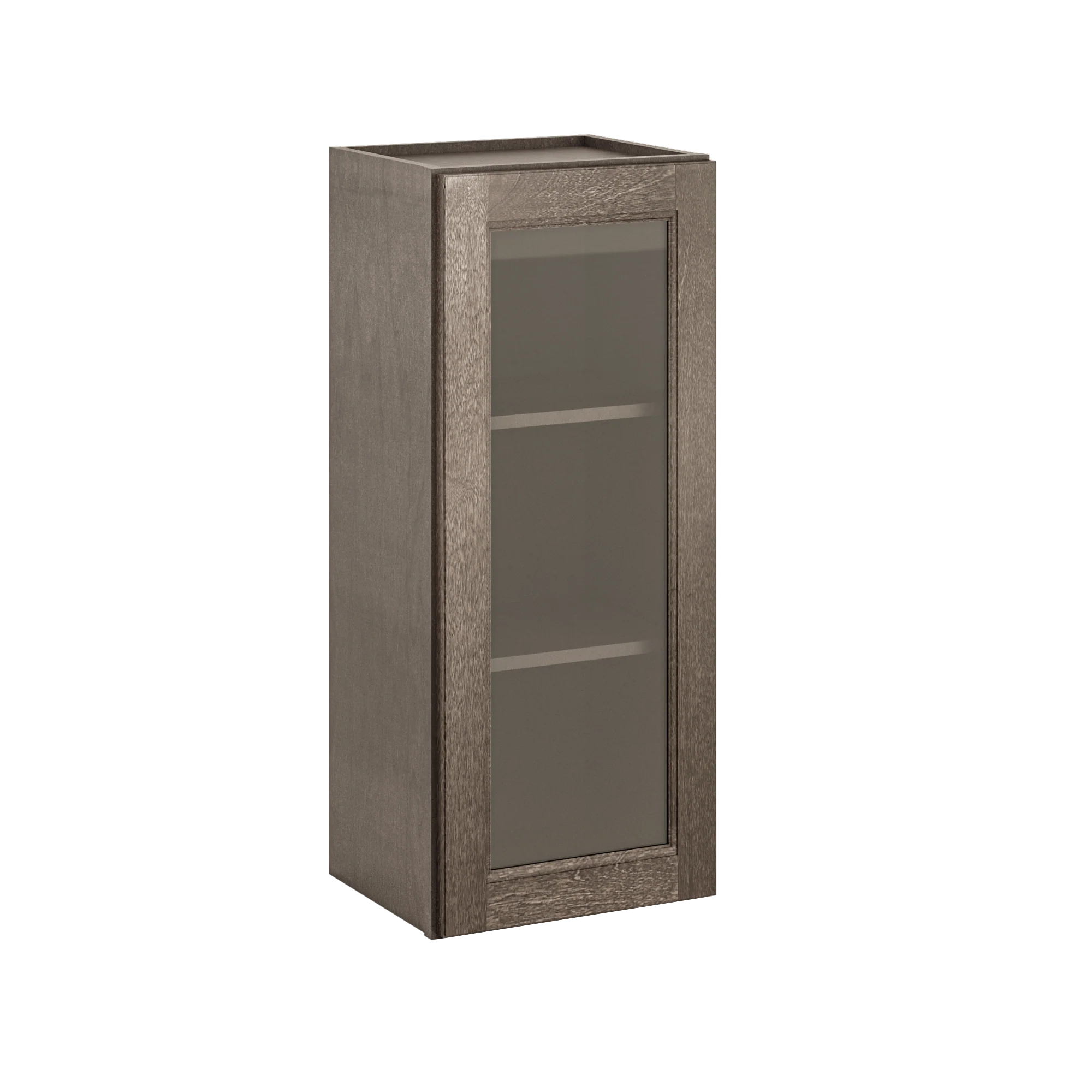 Frosted Glass Door Wall Kitchen Cabinet WMD1536 Milan Slate 15 in. width 36 in. height 12 in. depth - Image 2