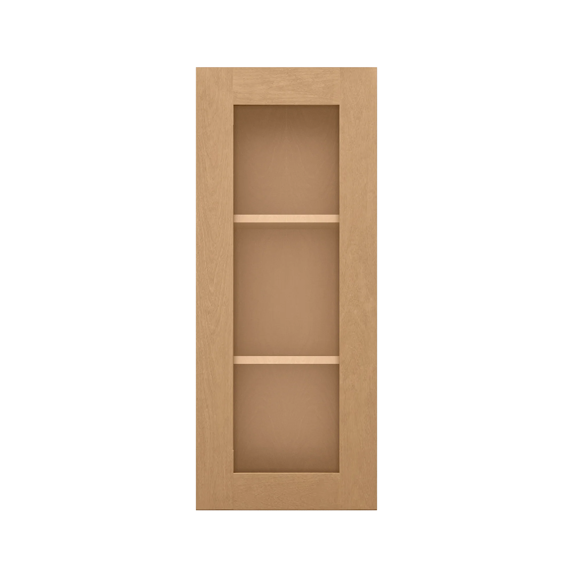 Frosted Glass Door Wall Kitchen Cabinet WMD1536 Shaker Toffee 15 in. width 36 in. height 12 in. depth - Image 3