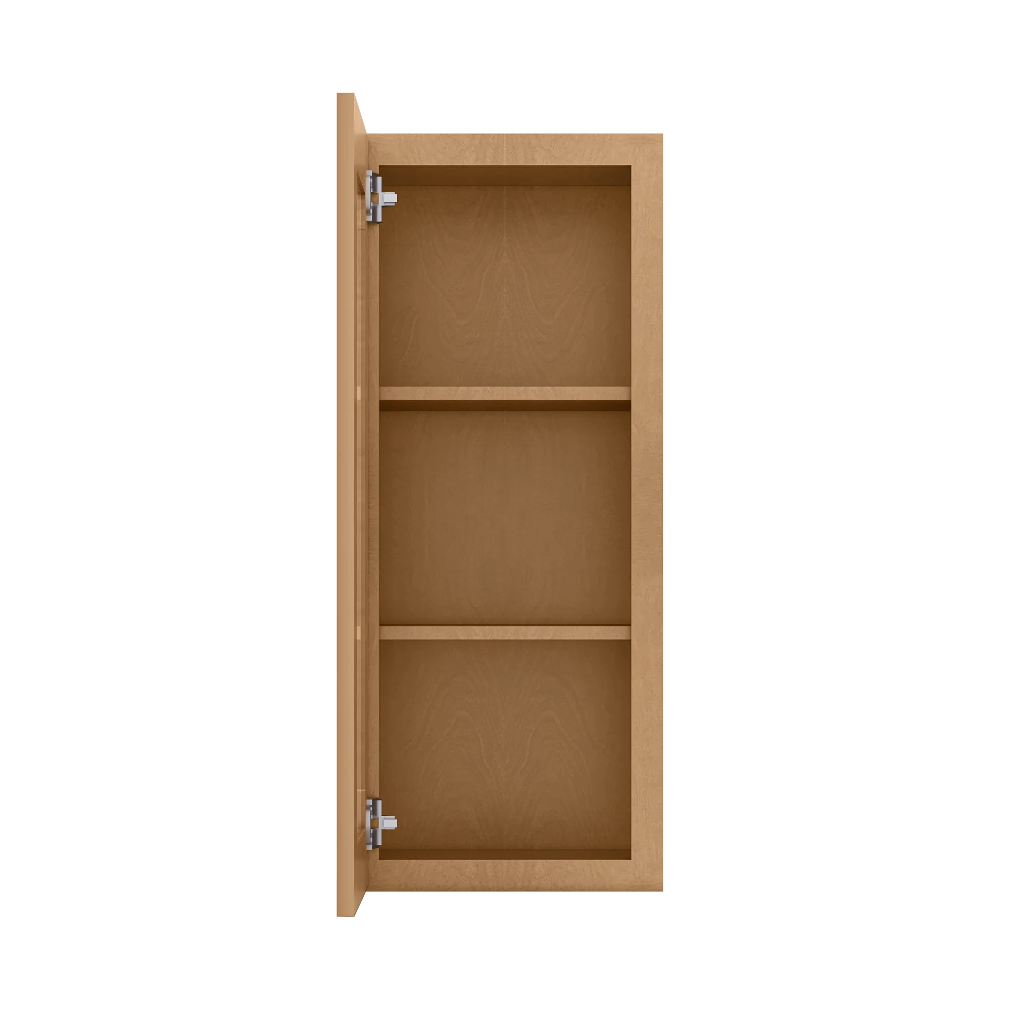 Frosted Glass Door Wall Kitchen Cabinet WMD1536 Shaker Toffee 15 in. width 36 in. height 12 in. depth - Image 5