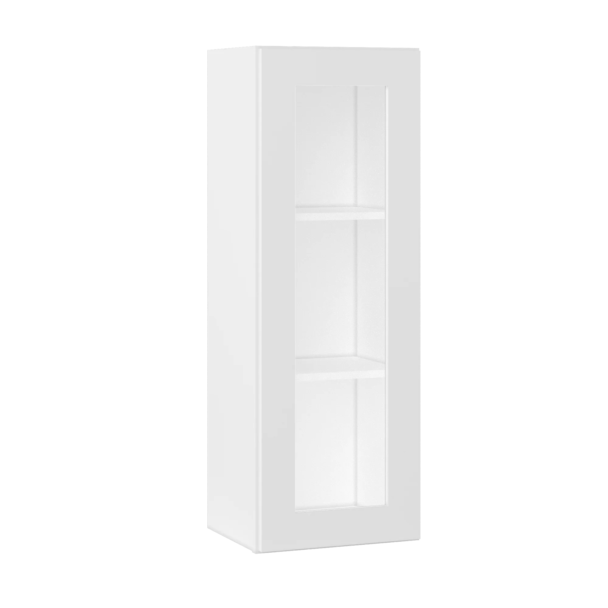 Frosted Glass Door Wall Kitchen Cabinet WMD1542 Alpina White LessCare 15 in. width 42 in. height 12 in. depth - Image 2
