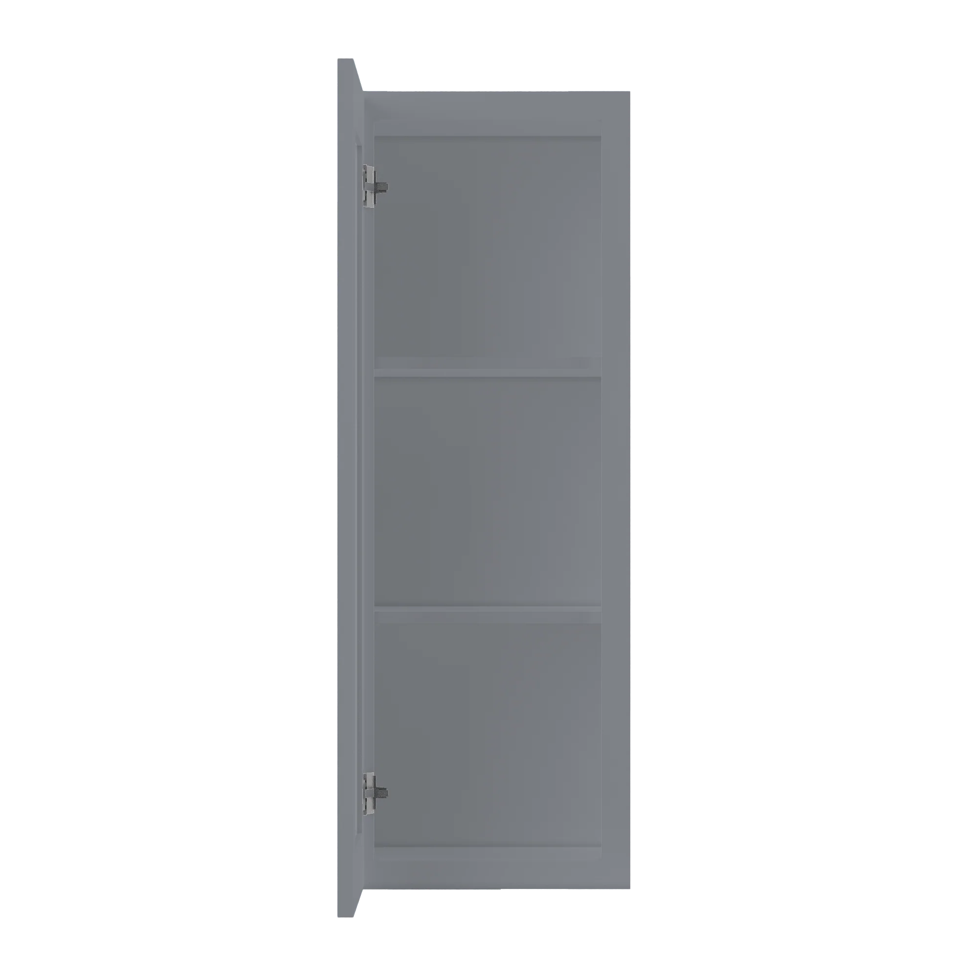 Frosted Glass Door Wall Kitchen Cabinet WMD1542 Colonial Gray LessCare 15 in. width 42 in. height 12 in. depth - Image 5