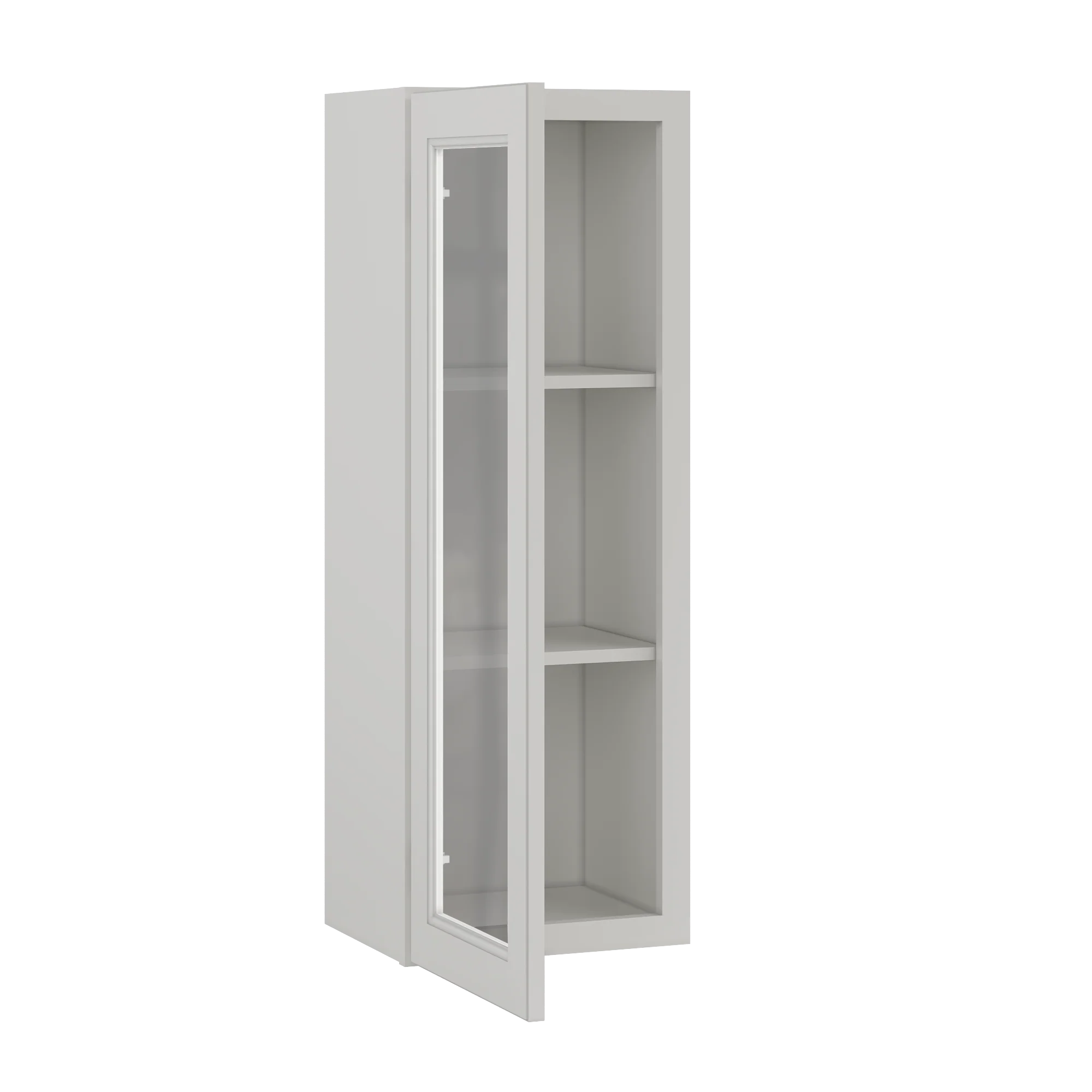 Frosted Glass Door Wall Kitchen Cabinet WMD1542 Milan Pearl 15 in. width 42 in. height 12 in. depth - Image 4