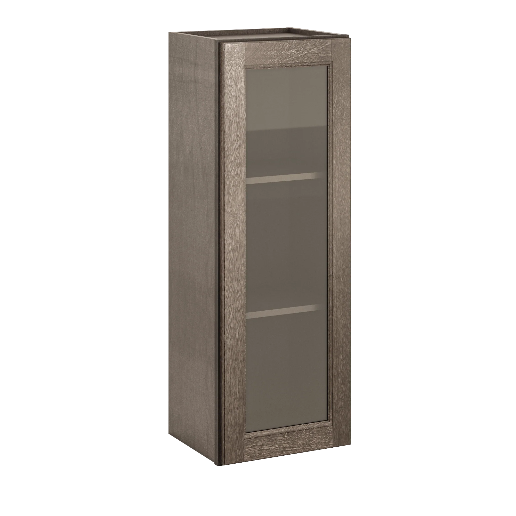 Frosted Glass Door Wall Kitchen Cabinet WMD1542 Milan Slate 15 in. width 42 in. height 12 in. depth - Image 2