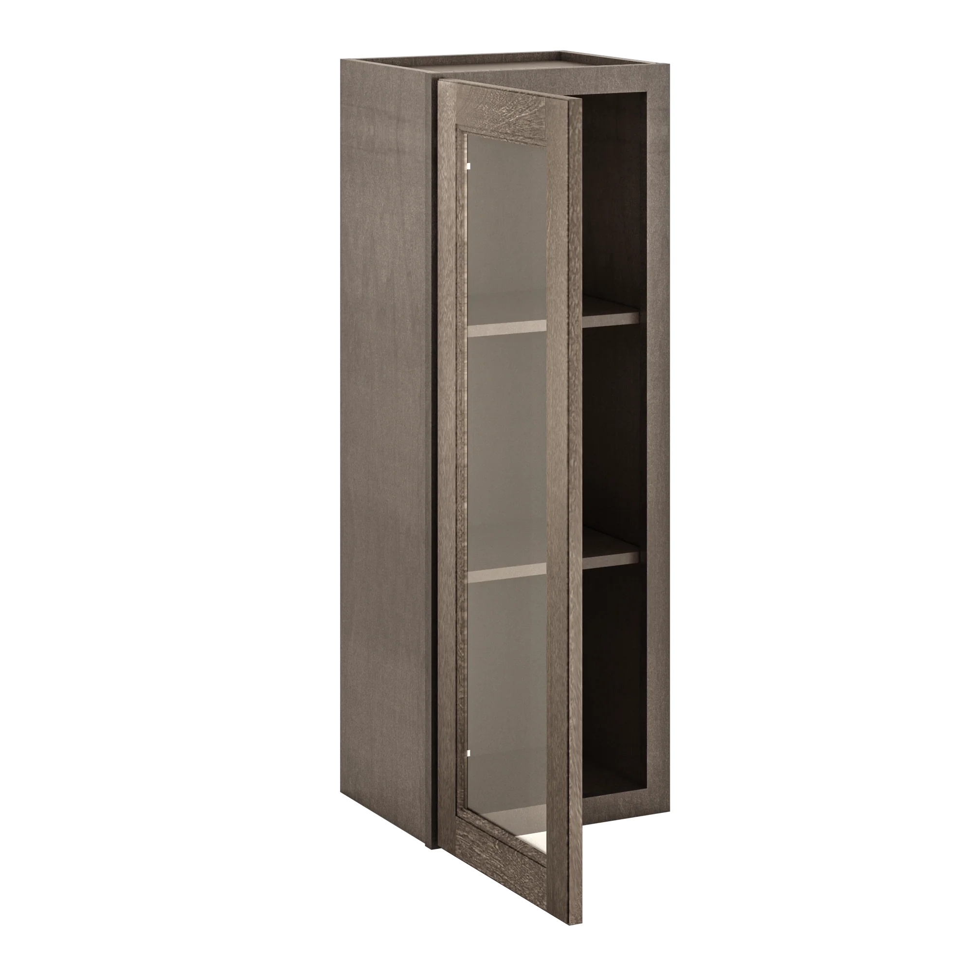Frosted Glass Door Wall Kitchen Cabinet WMD1542 Milan Slate 15 in. width 42 in. height 12 in. depth - Image 4