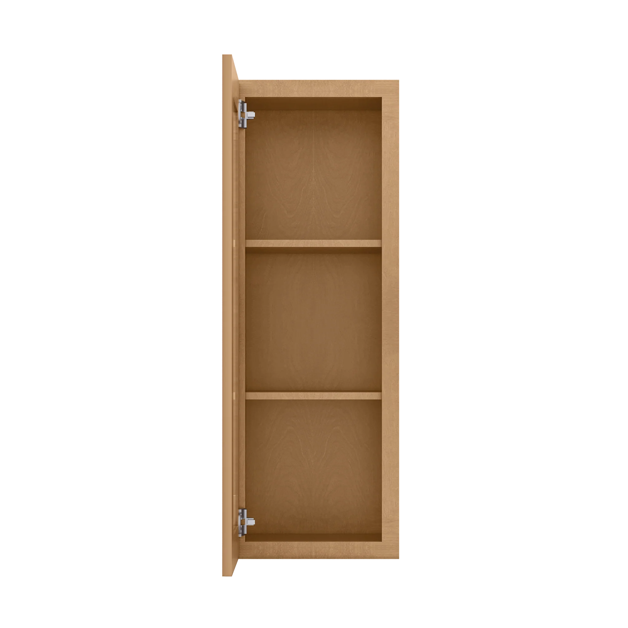 Frosted Glass Door Wall Kitchen Cabinet WMD1542 Shaker Toffee 15 in. width 42 in. height 12 in. depth - Image 5