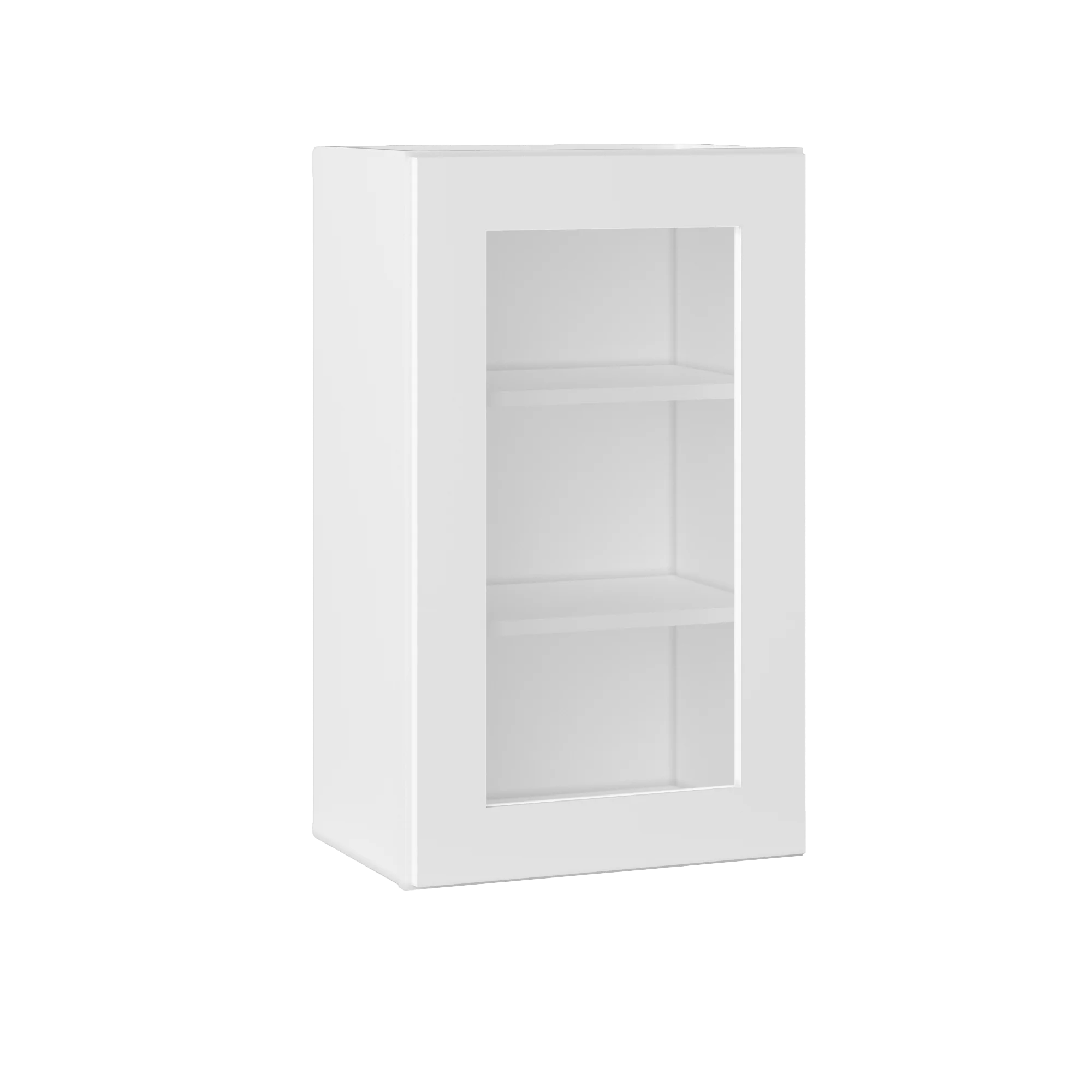 Frosted Glass Door Wall Kitchen Cabinet WMD1830 Alpina White LessCare 18 in. width 30 in. height 12 in. depth - Image 2