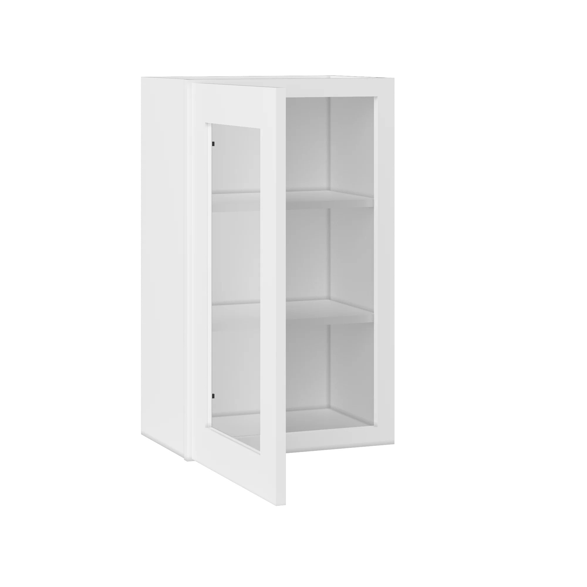 Frosted Glass Door Wall Kitchen Cabinet WMD1830 Alpina White LessCare 18 in. width 30 in. height 12 in. depth - Image 4