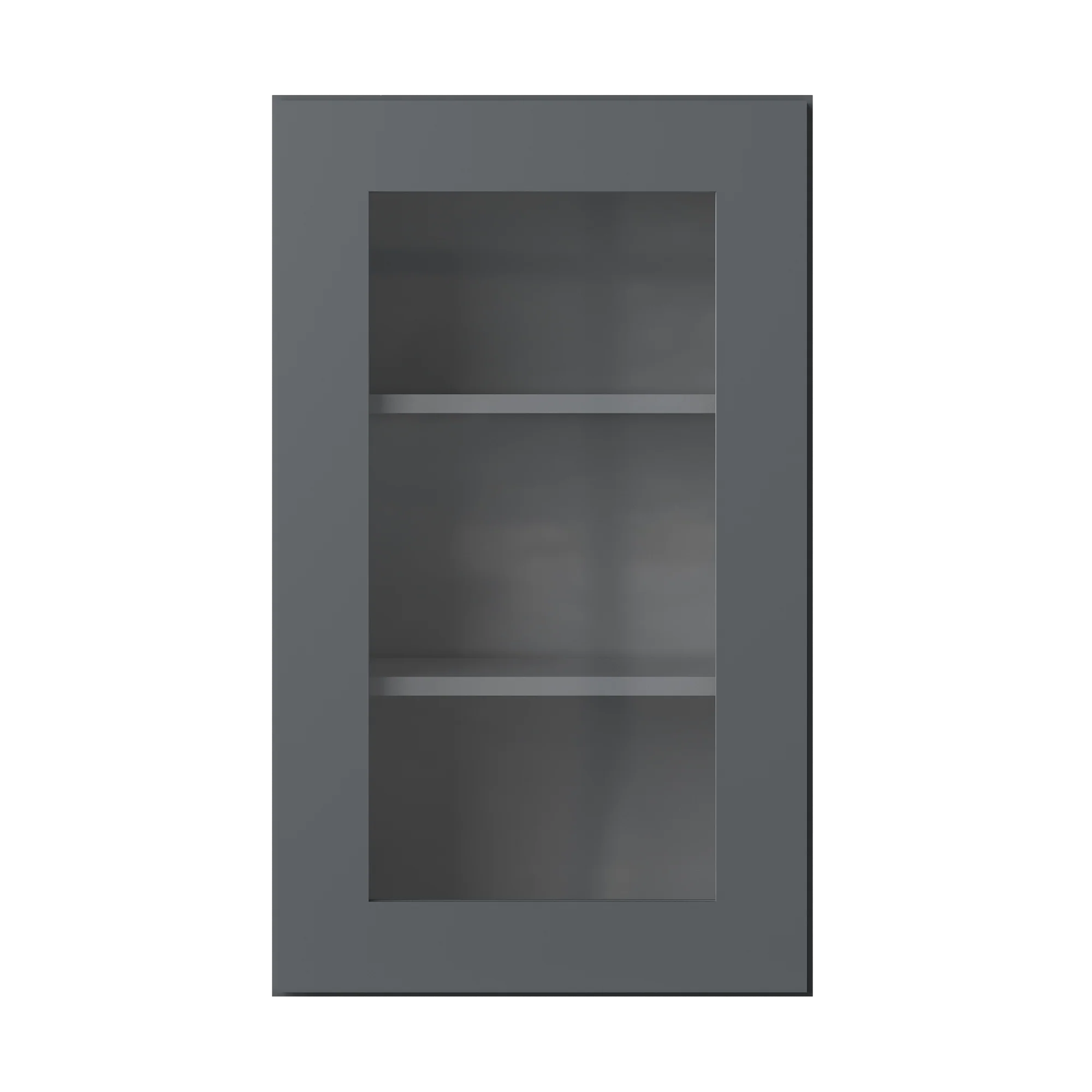 Frosted Glass Door Wall Kitchen Cabinet WMD1830 Colonial Gray LessCare 18 in. width 30 in. height 12 in. depth - Image 3