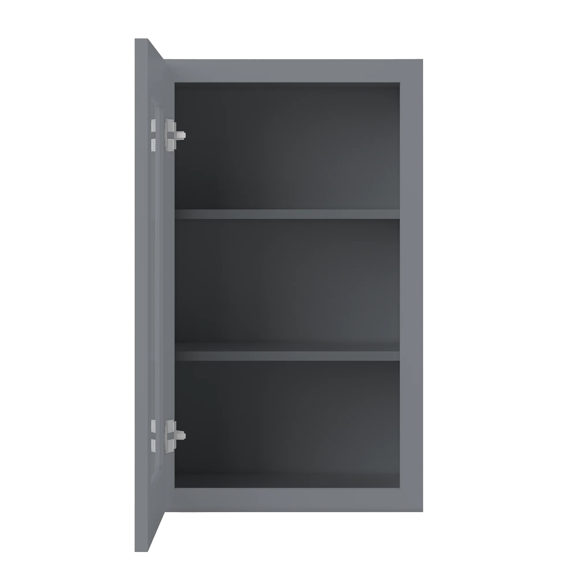 Frosted Glass Door Wall Kitchen Cabinet WMD1830 Colonial Gray LessCare 18 in. width 30 in. height 12 in. depth - Image 5