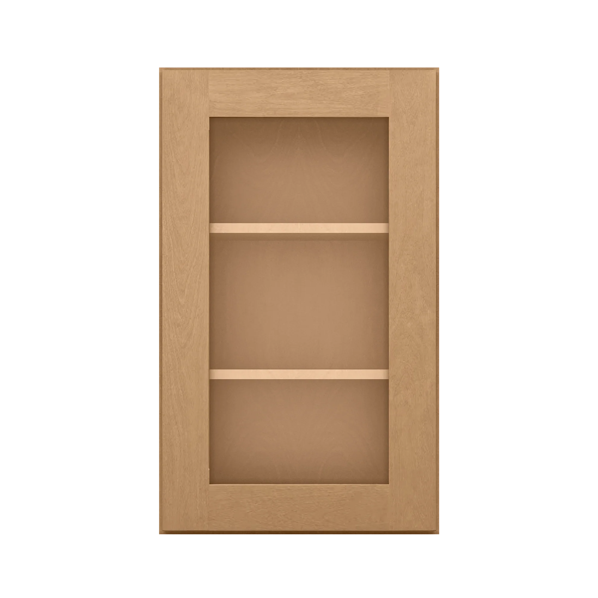 Frosted Glass Door Wall Kitchen Cabinet WMD1830 Shaker Toffee 18 in. width 30 in. height 12 in. depth - Image 3