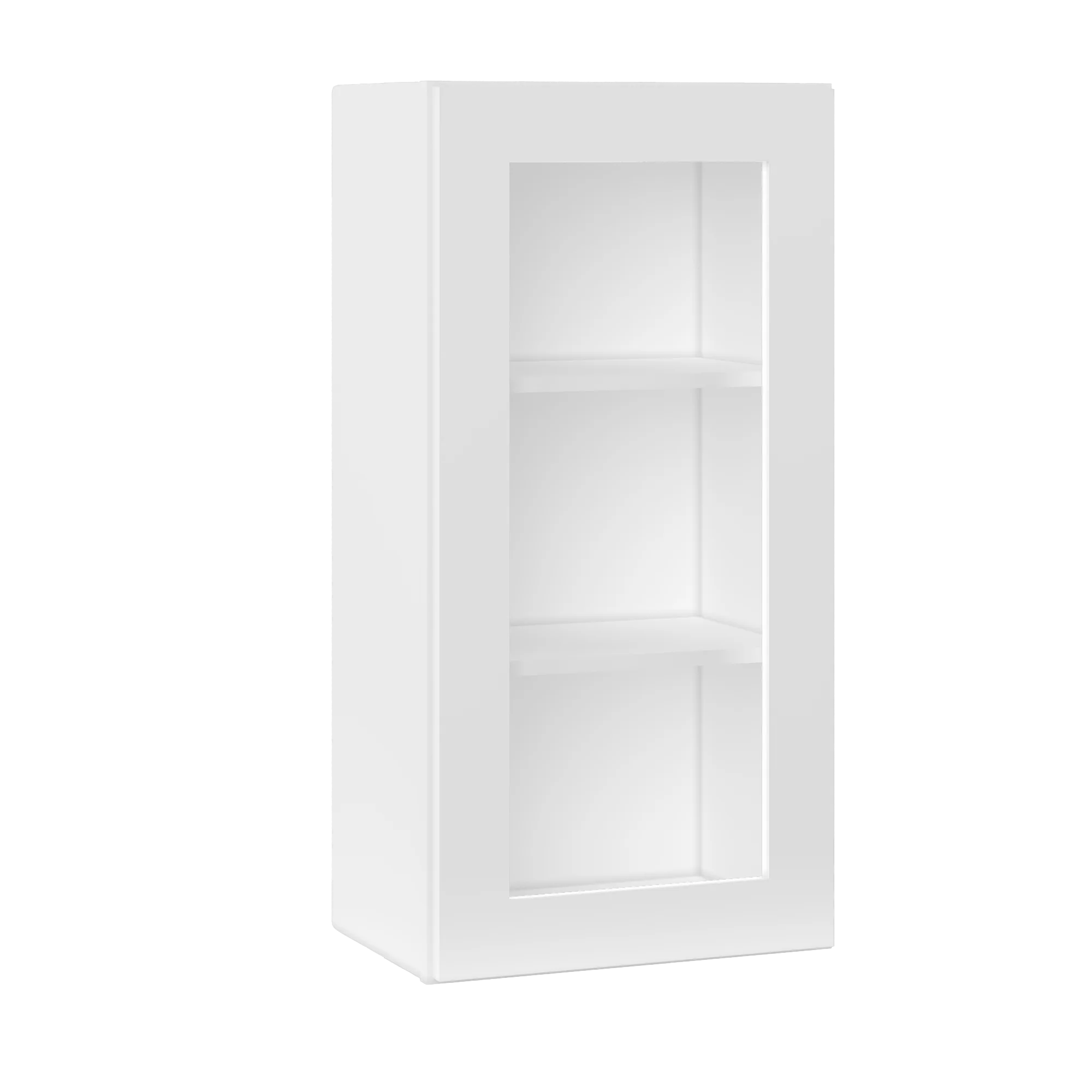 Frosted Glass Door Wall Kitchen Cabinet WMD1836 Alpina White LessCare 18 in. width 36 in. height 12 in. depth - Image 2