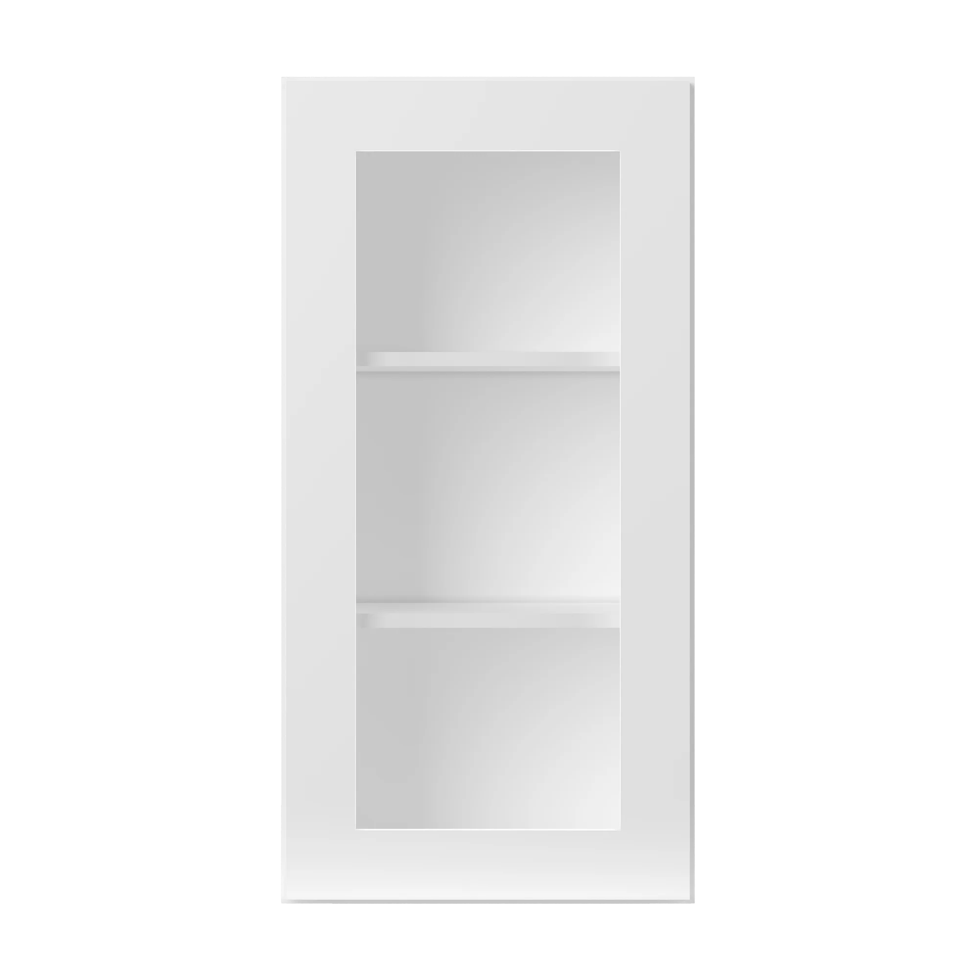 Frosted Glass Door Wall Kitchen Cabinet WMD1836 Alpina White LessCare 18 in. width 36 in. height 12 in. depth - Image 3