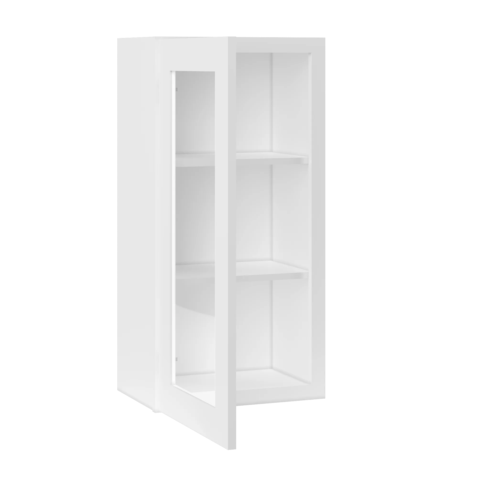 Frosted Glass Door Wall Kitchen Cabinet WMD1836 Alpina White LessCare 18 in. width 36 in. height 12 in. depth - Image 4