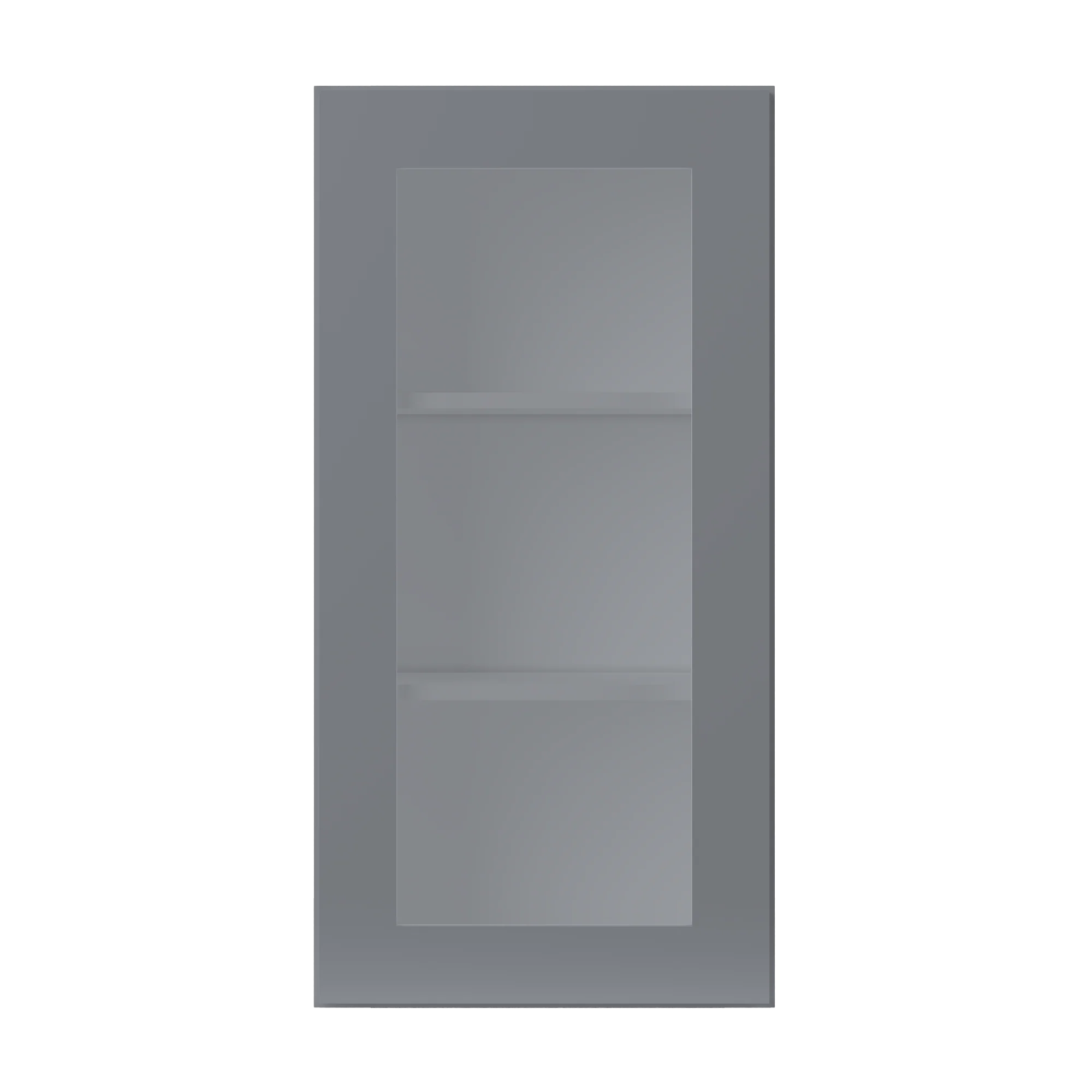 Frosted Glass Door Wall Kitchen Cabinet WMD1836 Colonial Gray LessCare 18 in. width 36 in. height 12 in. depth - Image 3