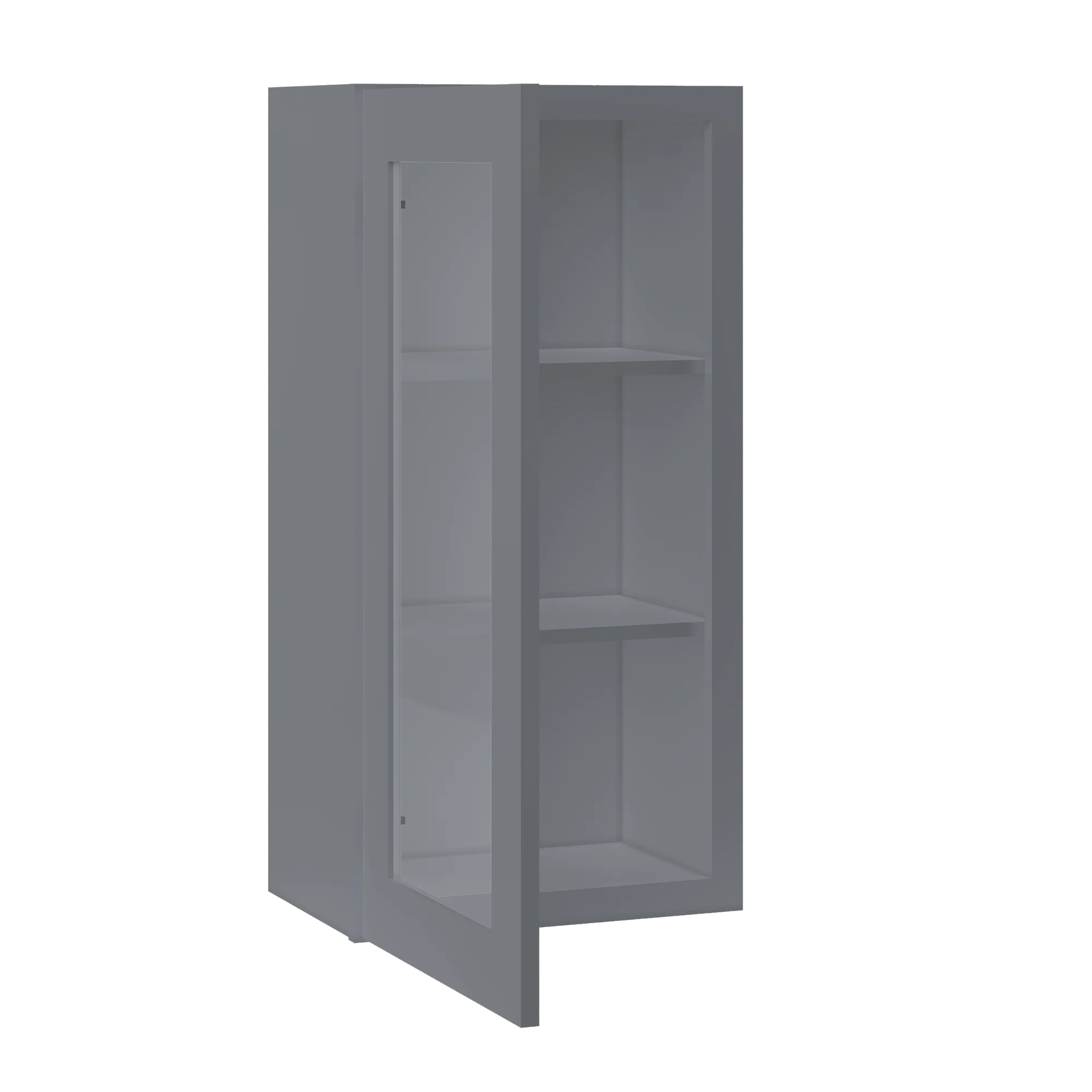 Frosted Glass Door Wall Kitchen Cabinet WMD1836 Colonial Gray LessCare 18 in. width 36 in. height 12 in. depth - Image 4