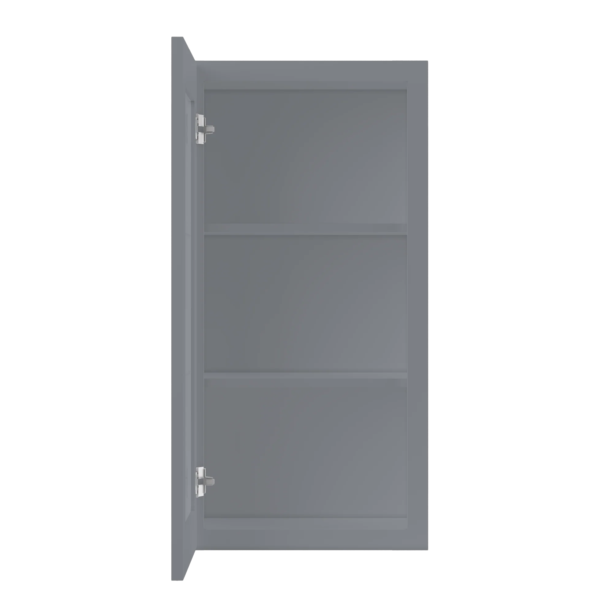 Frosted Glass Door Wall Kitchen Cabinet WMD1836 Colonial Gray LessCare 18 in. width 36 in. height 12 in. depth - Image 5