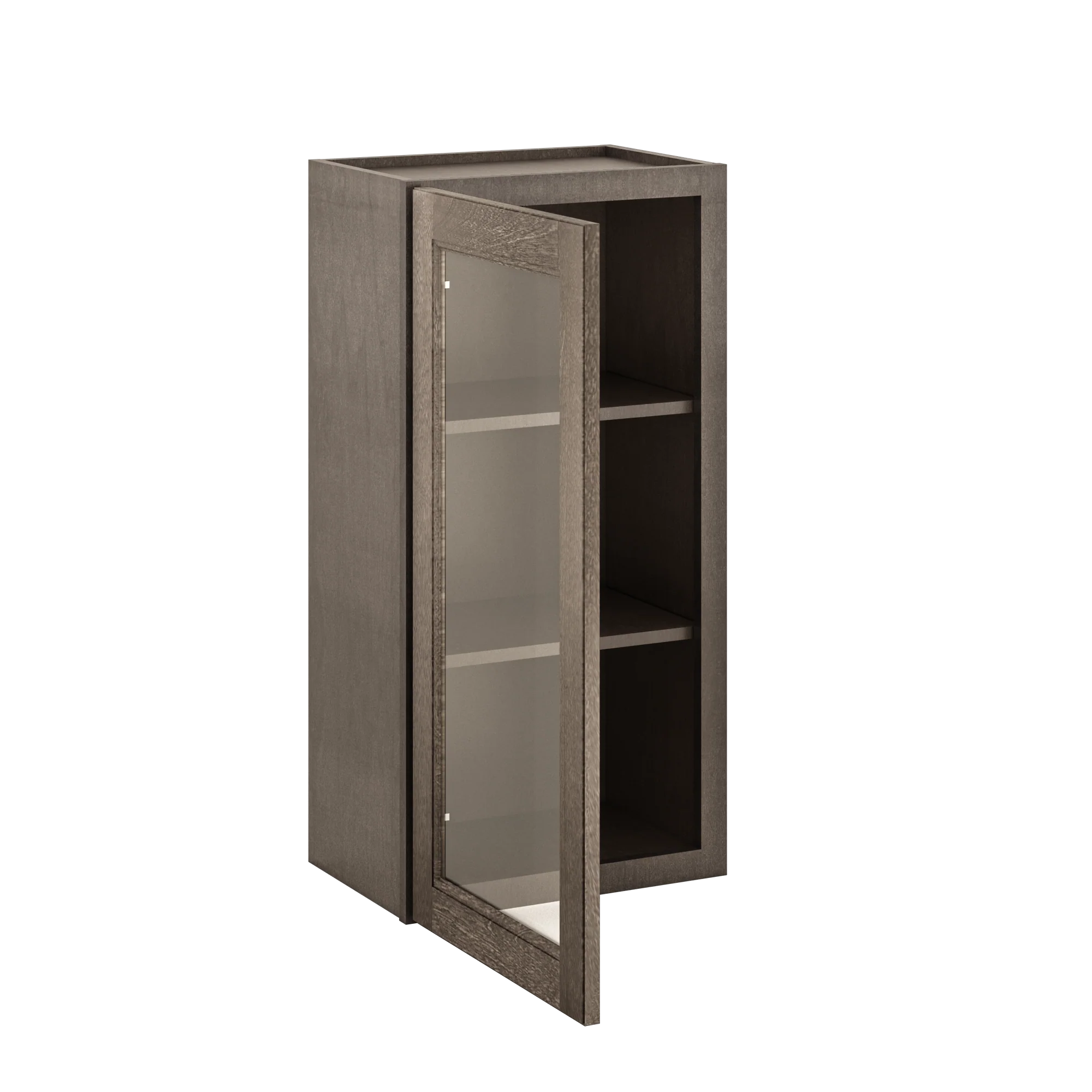 Frosted Glass Door Wall Kitchen Cabinet WMD1836 Milan Slate 18 in. width 36 in. height 12 in. depth - Image 4