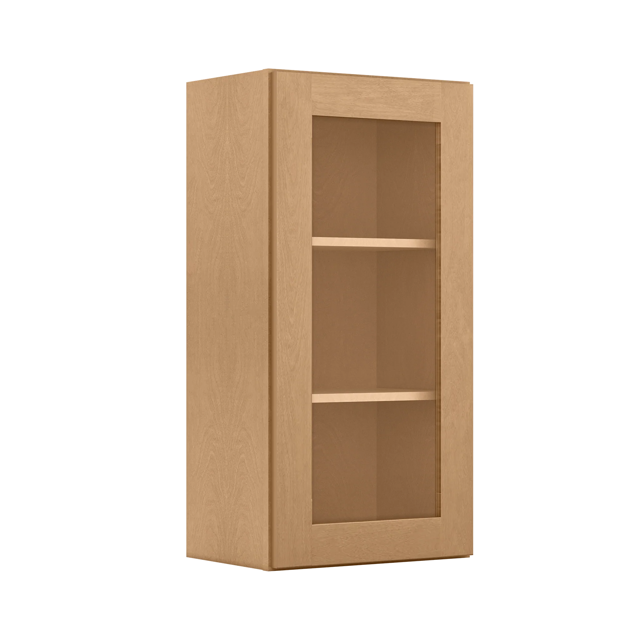 Frosted Glass Door Wall Kitchen Cabinet WMD1836 Shaker Toffee 18 in. width 36 in. height 12 in. depth - Image 2