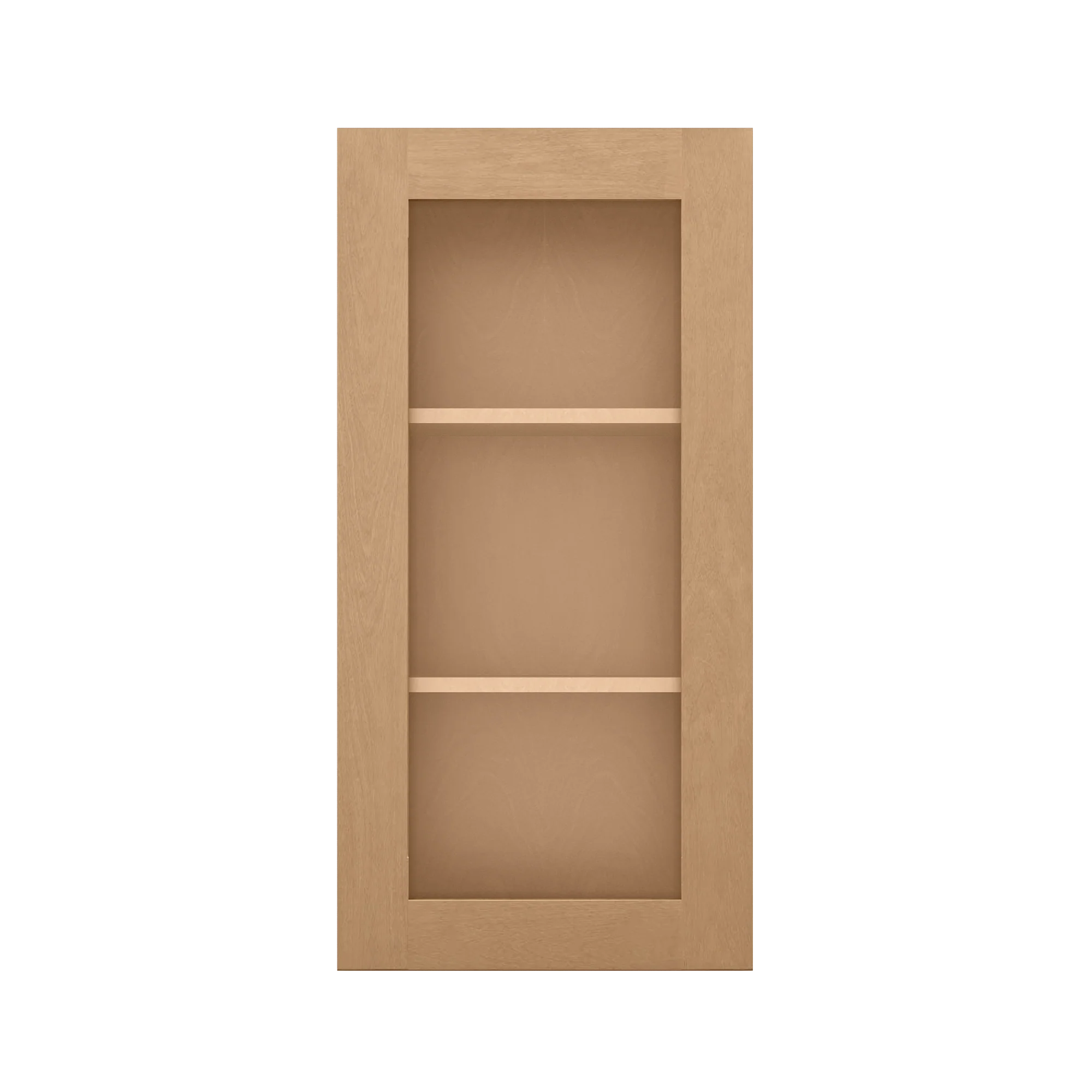 Frosted Glass Door Wall Kitchen Cabinet WMD1836 Shaker Toffee 18 in. width 36 in. height 12 in. depth - Image 3