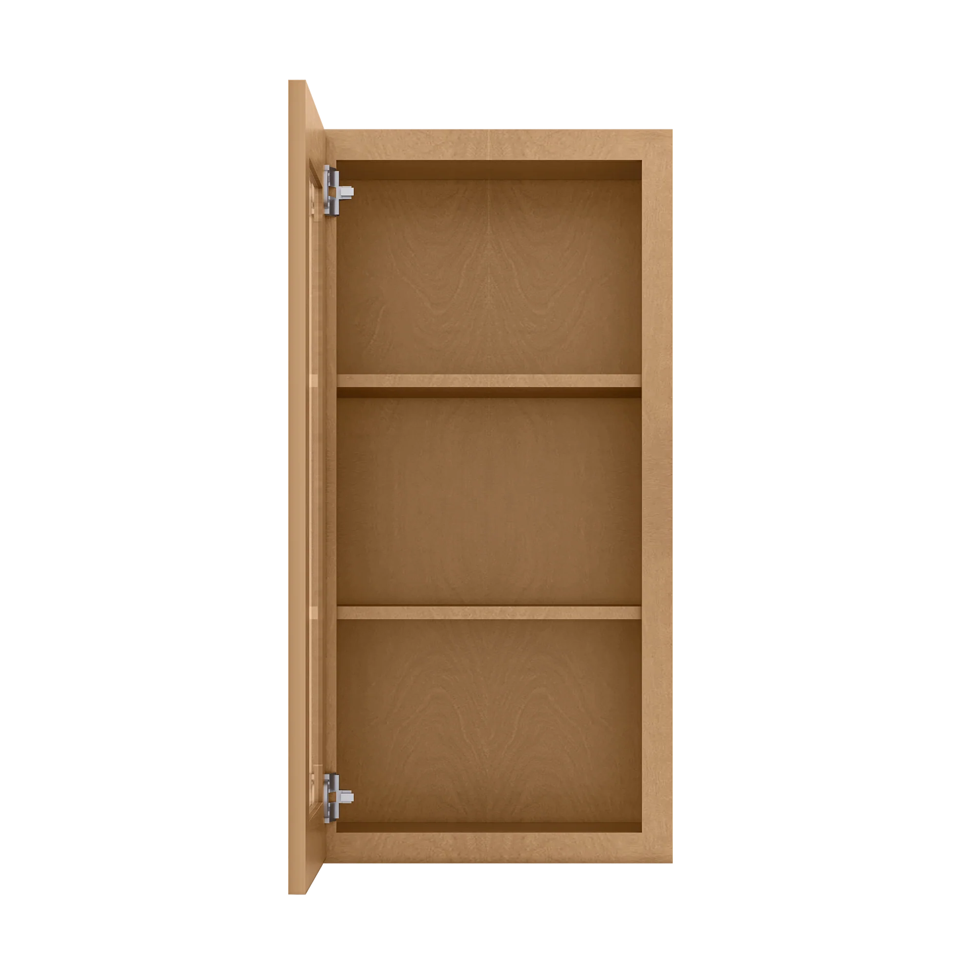 Frosted Glass Door Wall Kitchen Cabinet WMD1836 Shaker Toffee 18 in. width 36 in. height 12 in. depth - Image 5