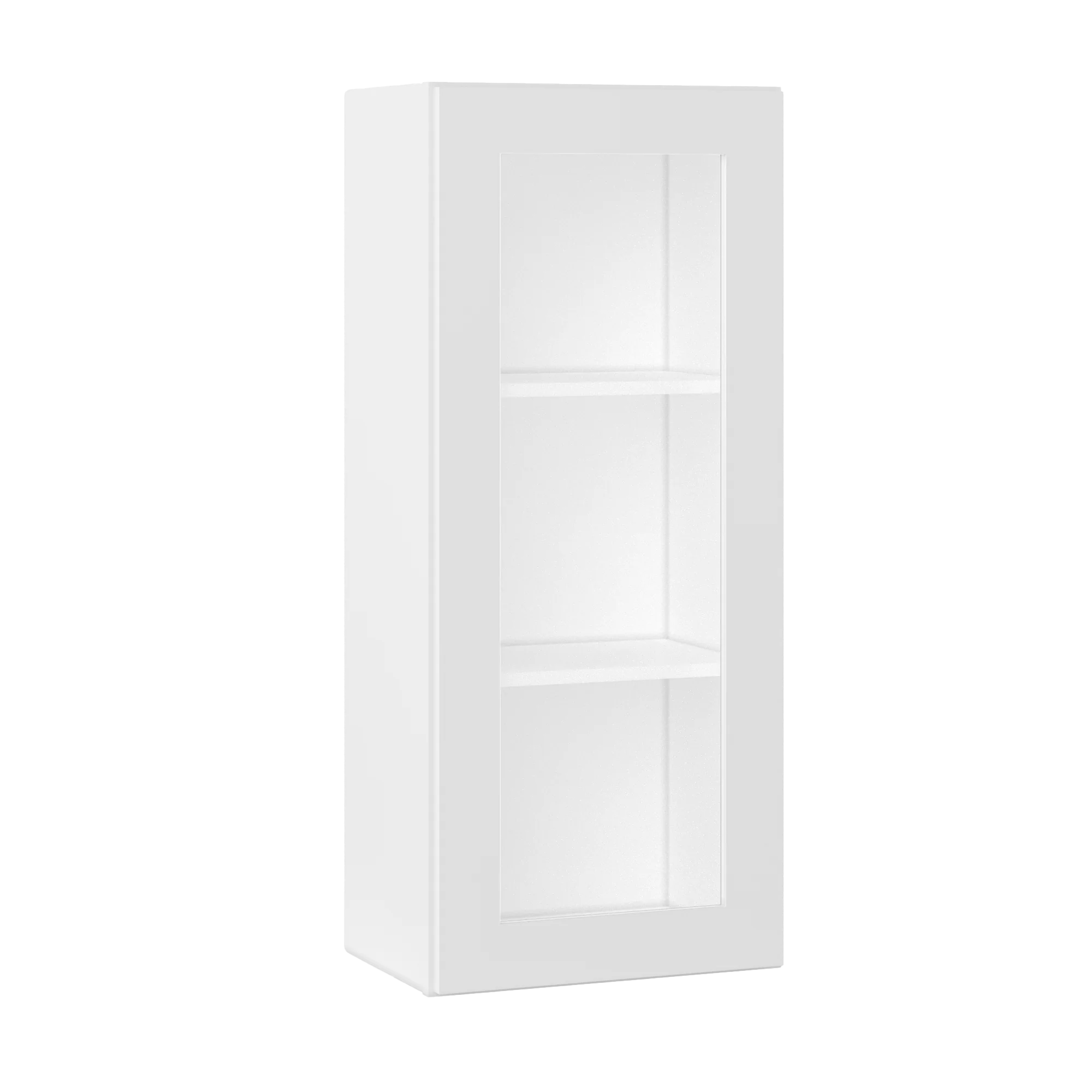 Frosted Glass Door Wall Kitchen Cabinet WMD1842 Alpina White LessCare 18 in. width 42 in. height 12 in. depth - Image 2