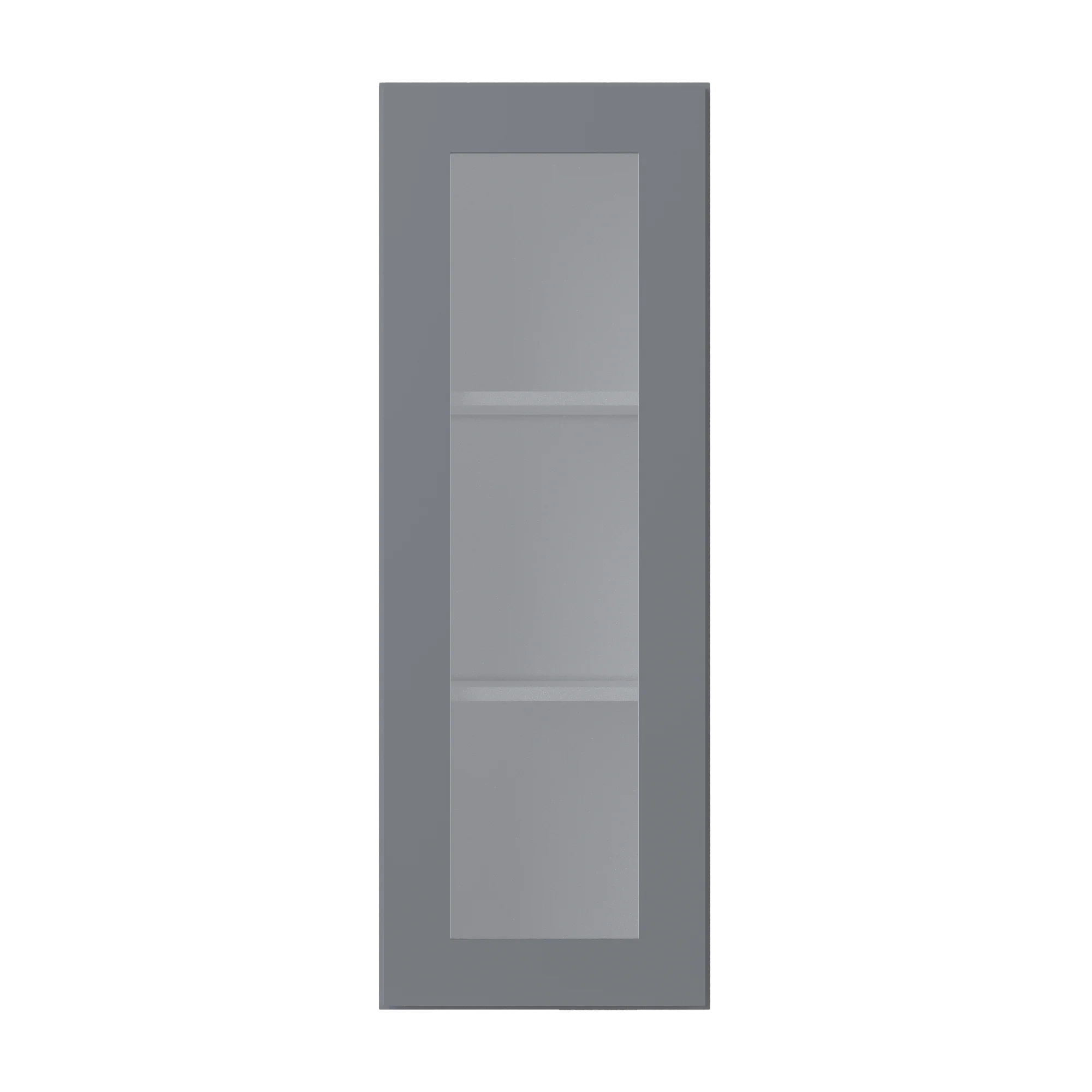 Frosted Glass Door Wall Kitchen Cabinet WMD1842 Colonial Gray LessCare 18 in. width 42 in. height 12 in. depth - Image 3