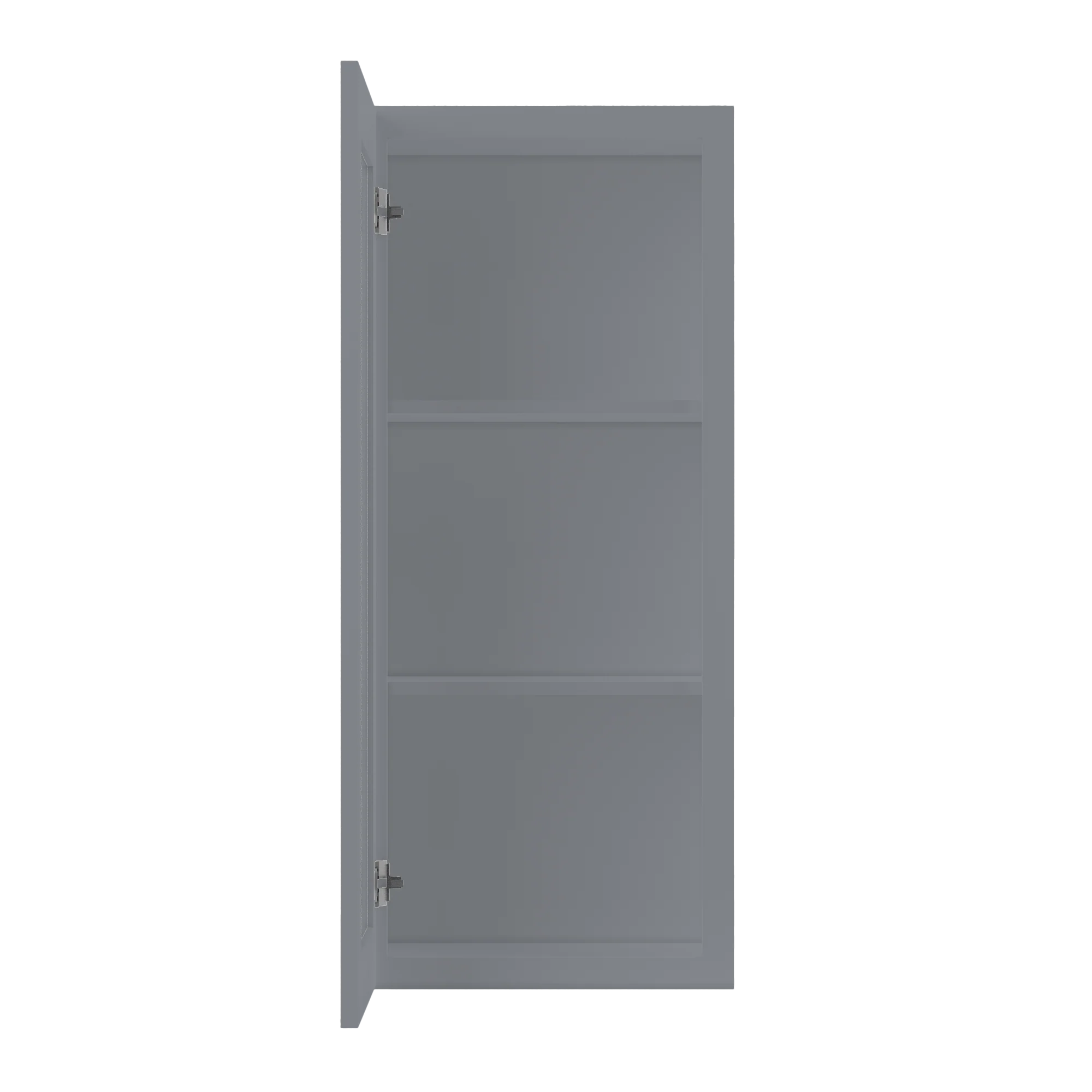 Frosted Glass Door Wall Kitchen Cabinet WMD1842 Colonial Gray LessCare 18 in. width 42 in. height 12 in. depth - Image 5