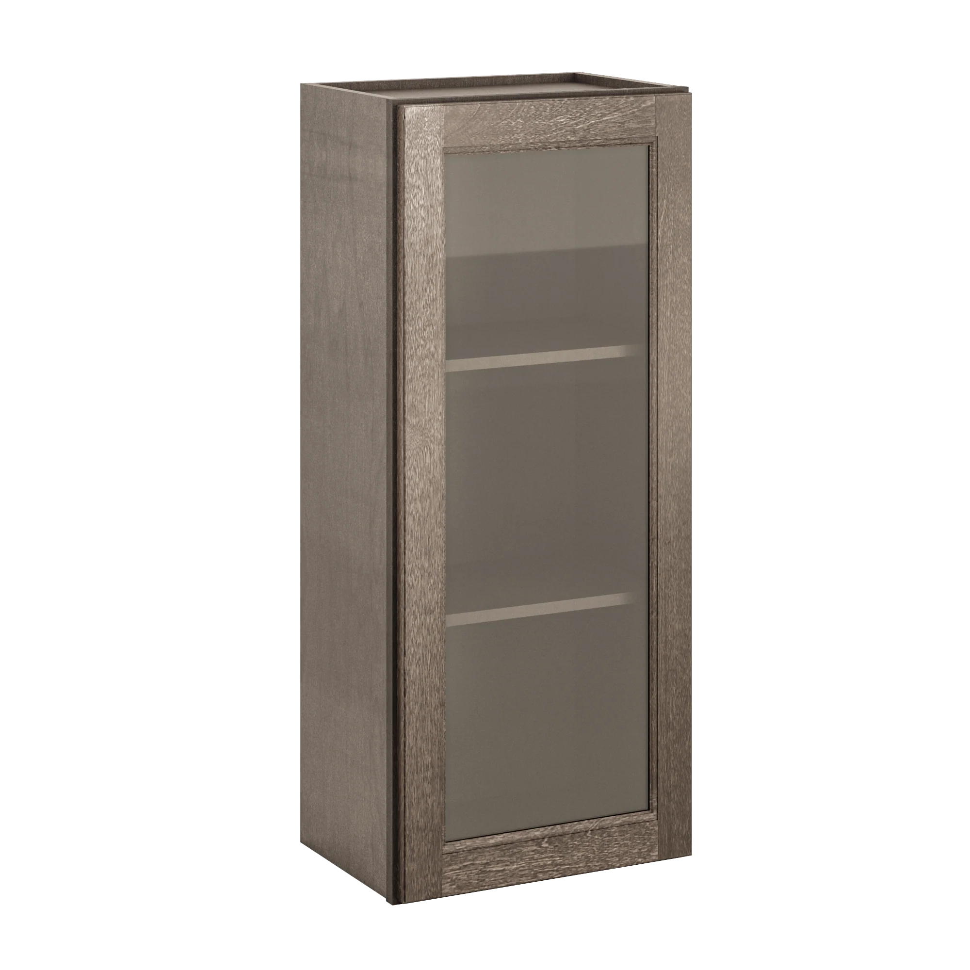 Frosted Glass Door Wall Kitchen Cabinet WMD1842 Milan Slate 18 in. width 42 in. height 12 in. depth - Image 2